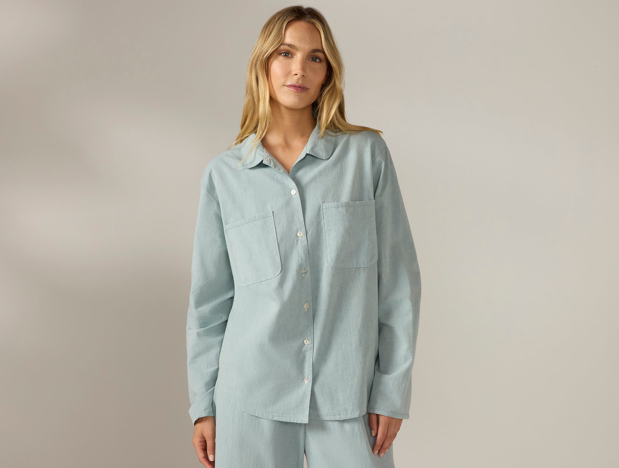 【MOODMOON】Peace Yoru Cotton Long Sleeve Pajama Set Women's Isla Organic Cotton Long Sleeve Pajama Set – Coyuchi