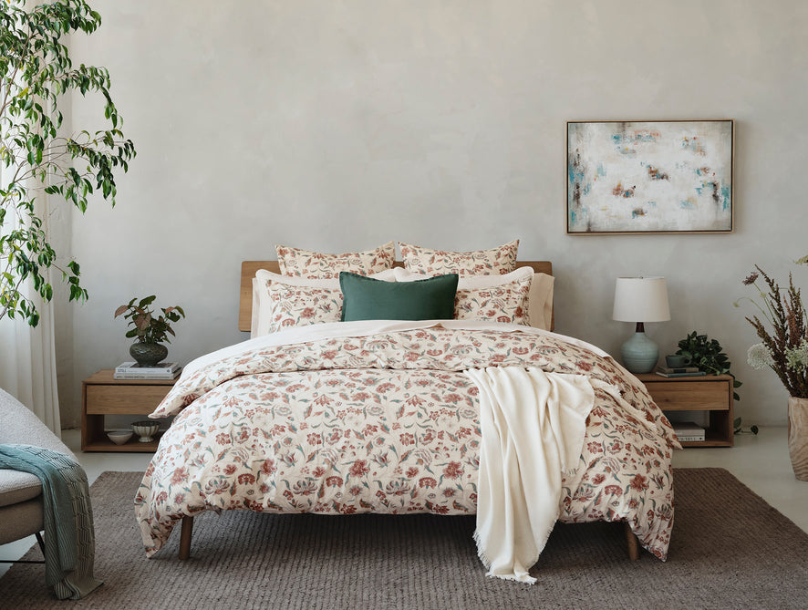 Viola Organic Print Duvet Cover