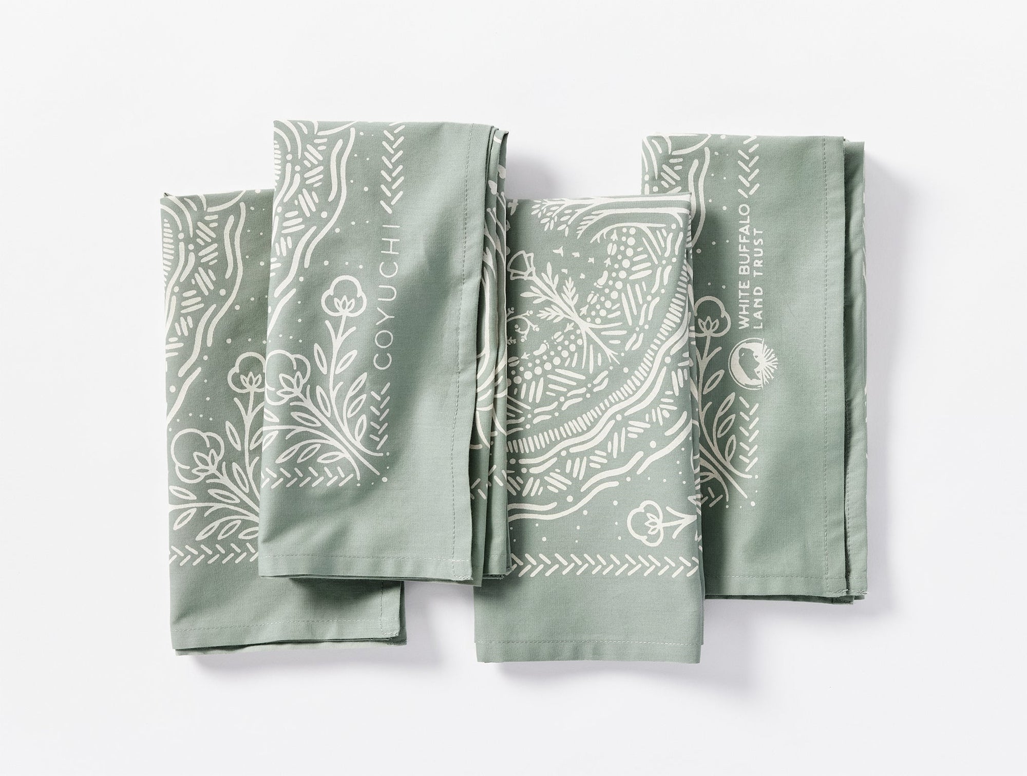 White Buffalo Land Trust Bandana Napkins, Set of 4