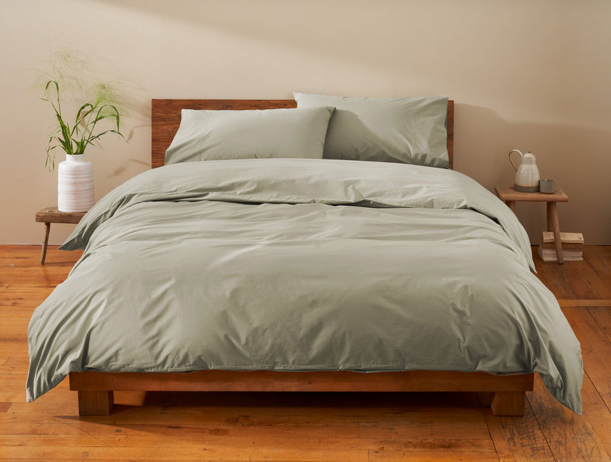 300 Thread Count Organic Percale Fitted Sheet
