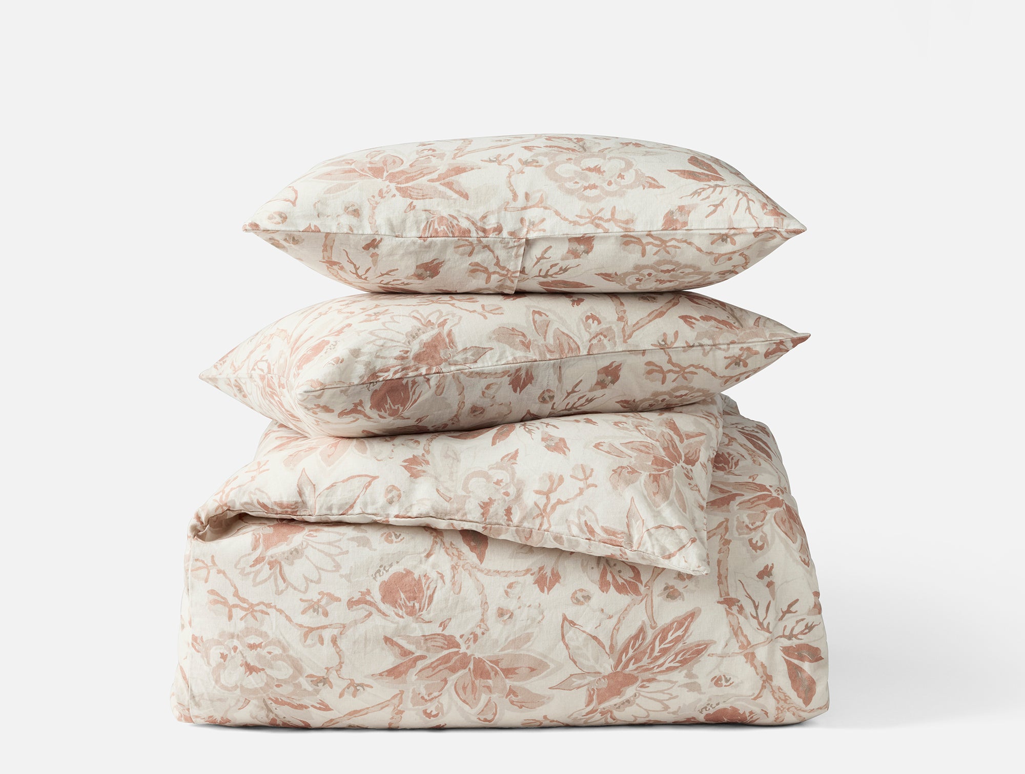 Sea Bloom Print Duvet Set