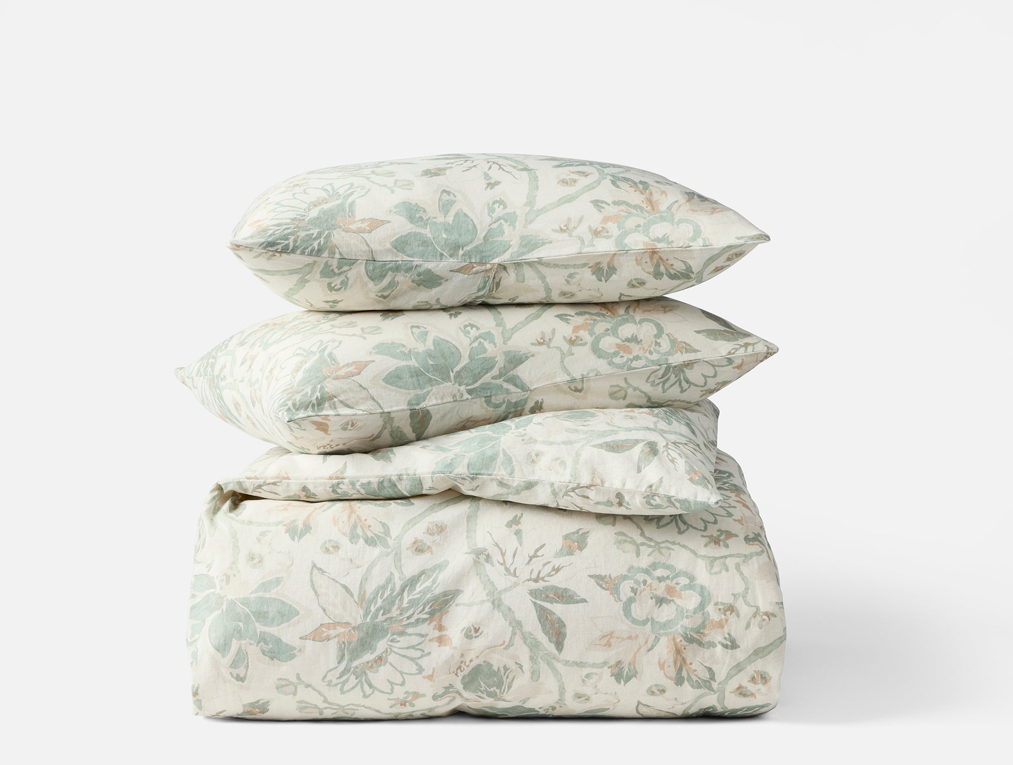 Sea Bloom Print Duvet Set