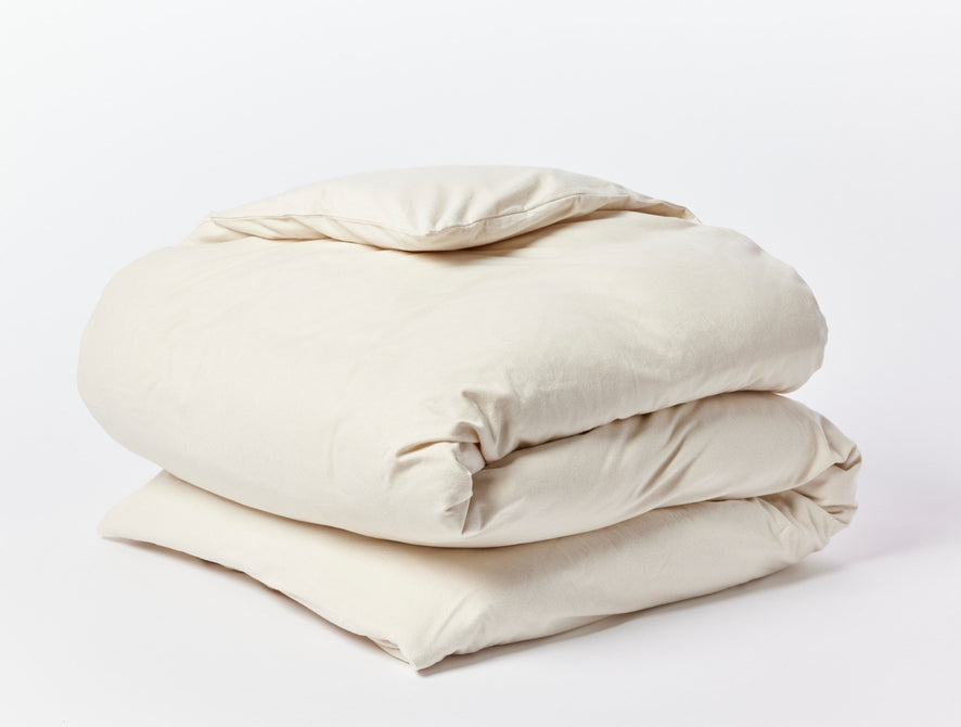 Cloud Brushed™ Organic Flannel Duvet Cover | Undyed