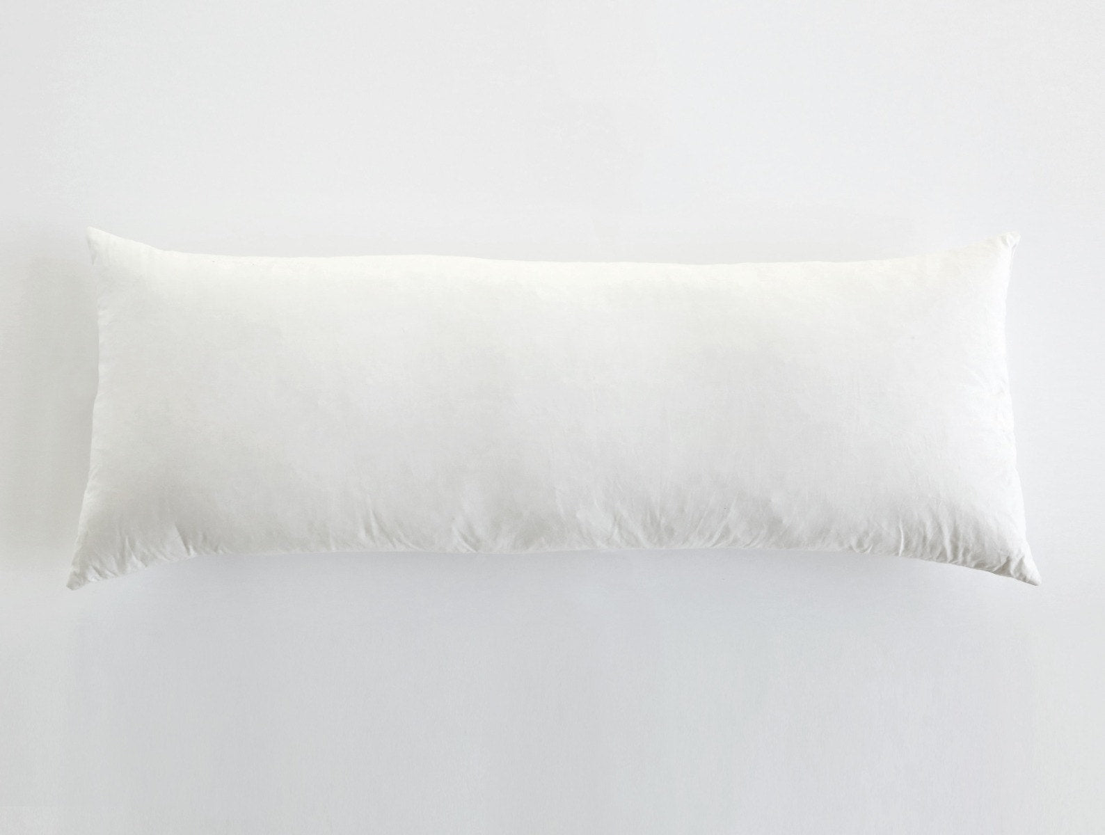 Feather and Down Lumbar Pillow Insert - White, Size 14 x 30, Cotton | The Company Store