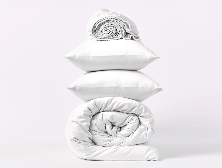Cloud Soft Organic Sateen Minimalist Set in King | Alpine White