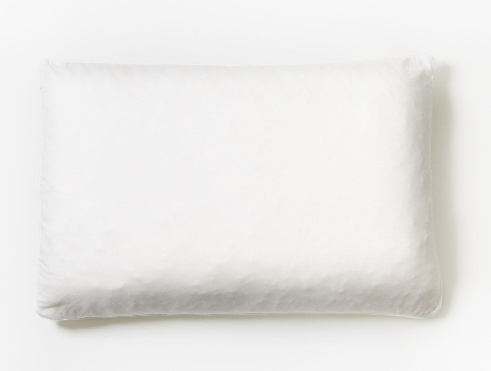 Organic Travel Pillow (10X24) USA Made, Adjustable, Hypoallergenic White - Percale