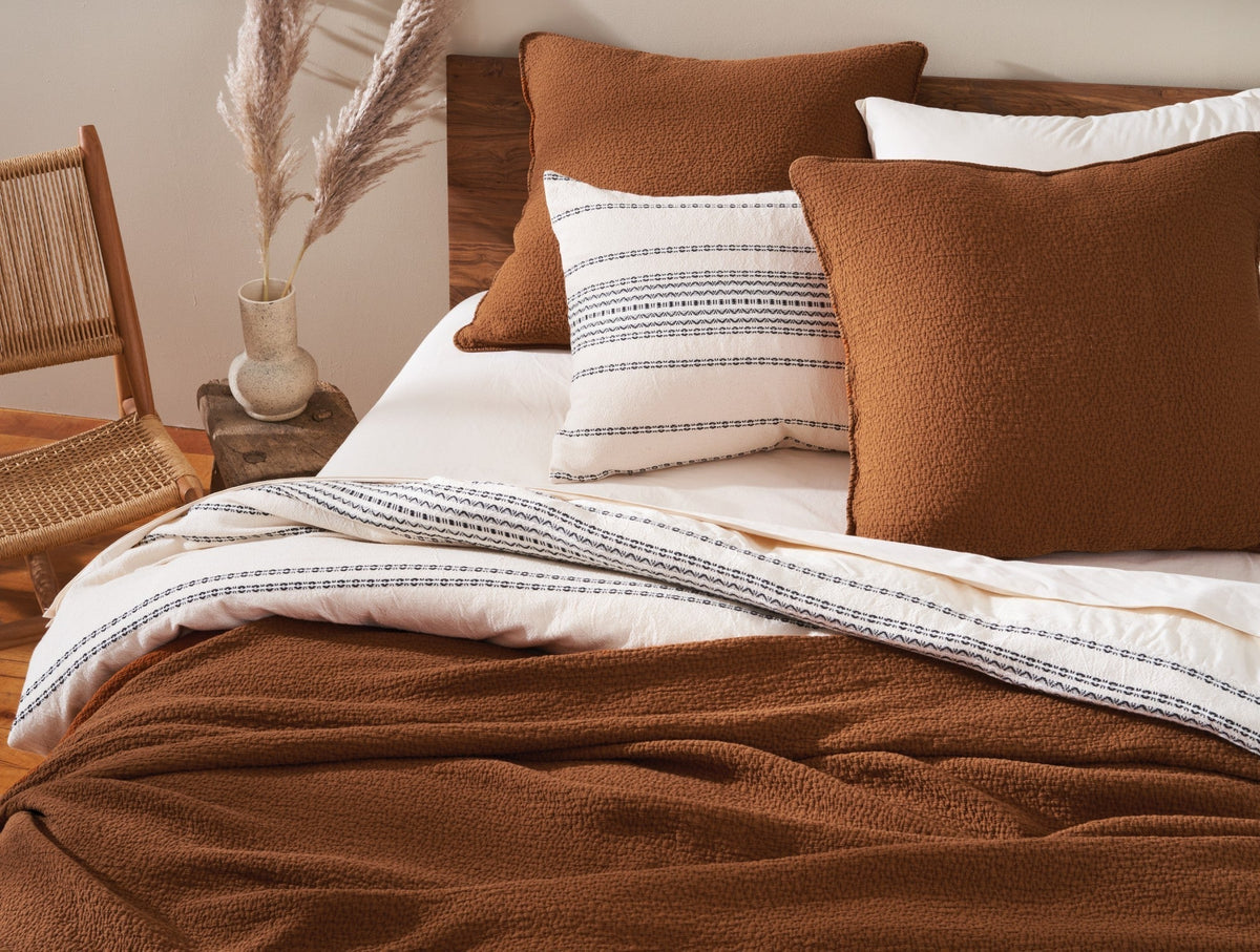 Rippled Stripe Organic Duvet Cover - Renewed