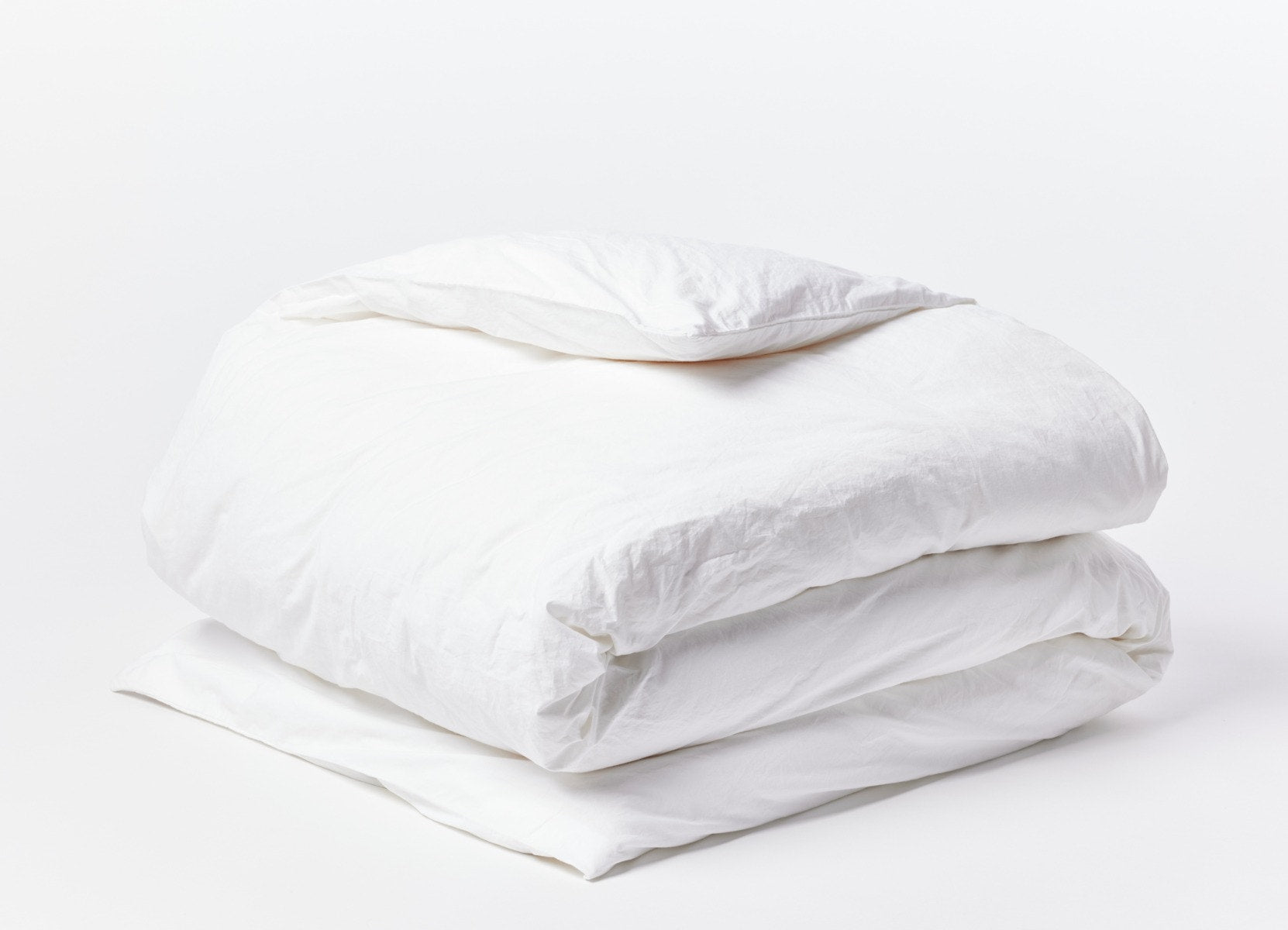 Organic Crinkled Percale Duvet Cover - Thumbnail 3
