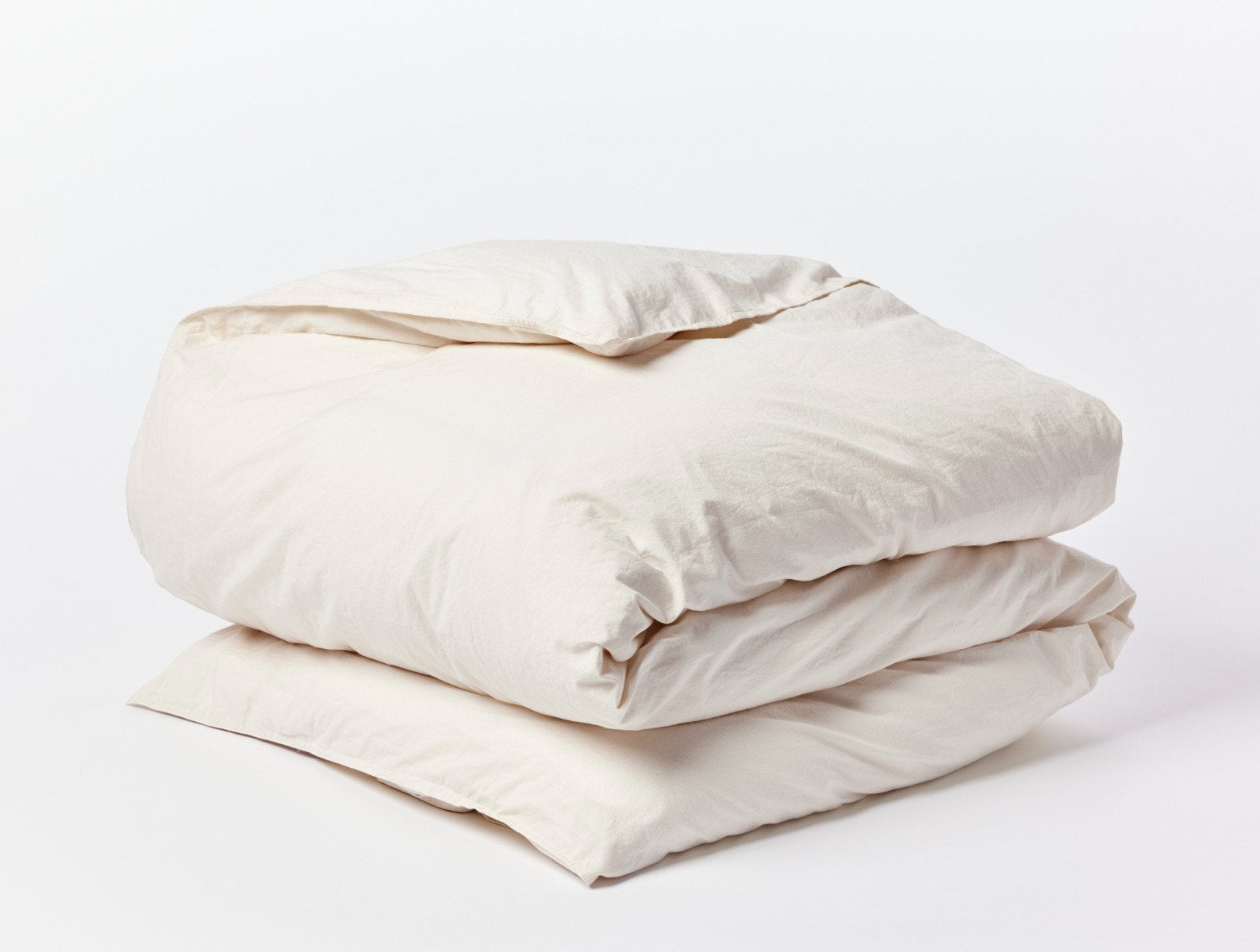 Organic Crinkled Percale™ Duvet Cover - Undyed, King