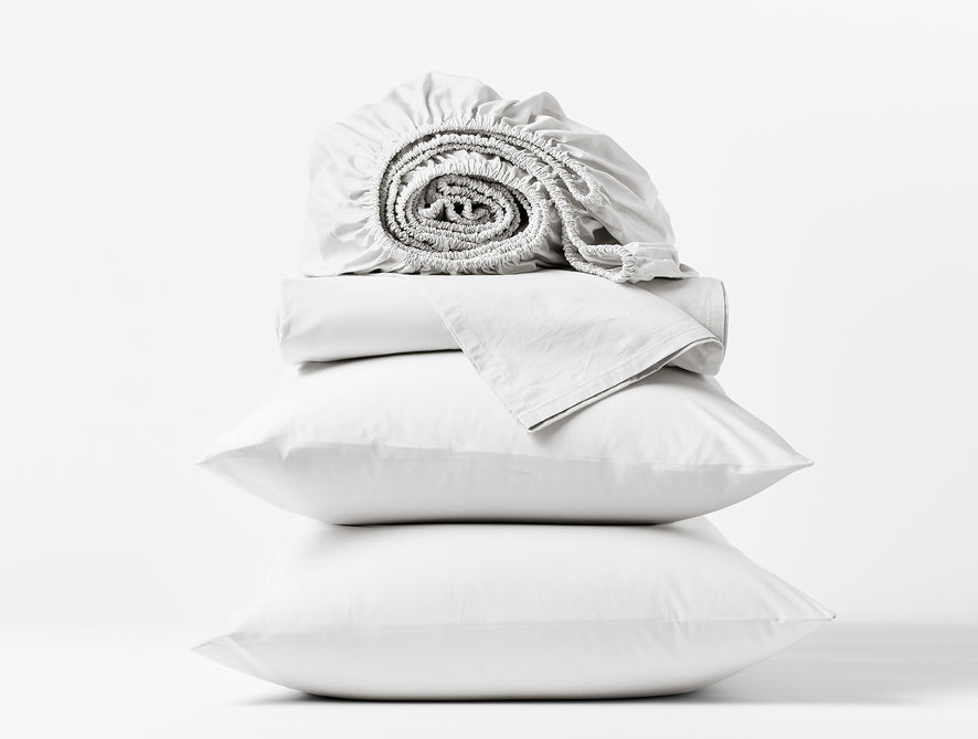 Heritage Organic Percale Sheets | Alpine White