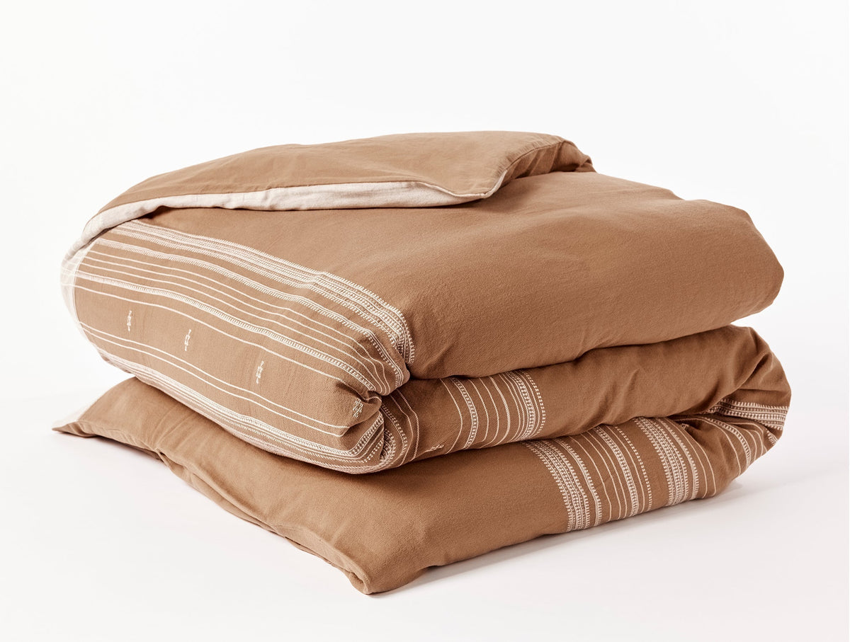 Coyuchi + Rejuvenation Inyo Organic Dobby Duvet Cover - Renewed