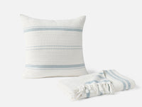 Bonita Organic Throw + Decorative Pillow Cover Set