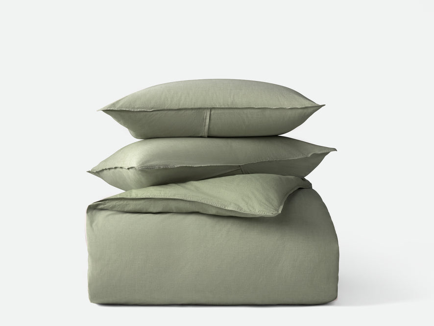 Organic Crinkled Percale™ Duvet Set