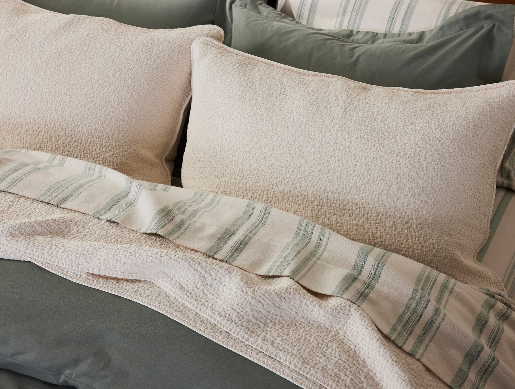 Cascade Organic Matelasse Sham - Coyuchi 