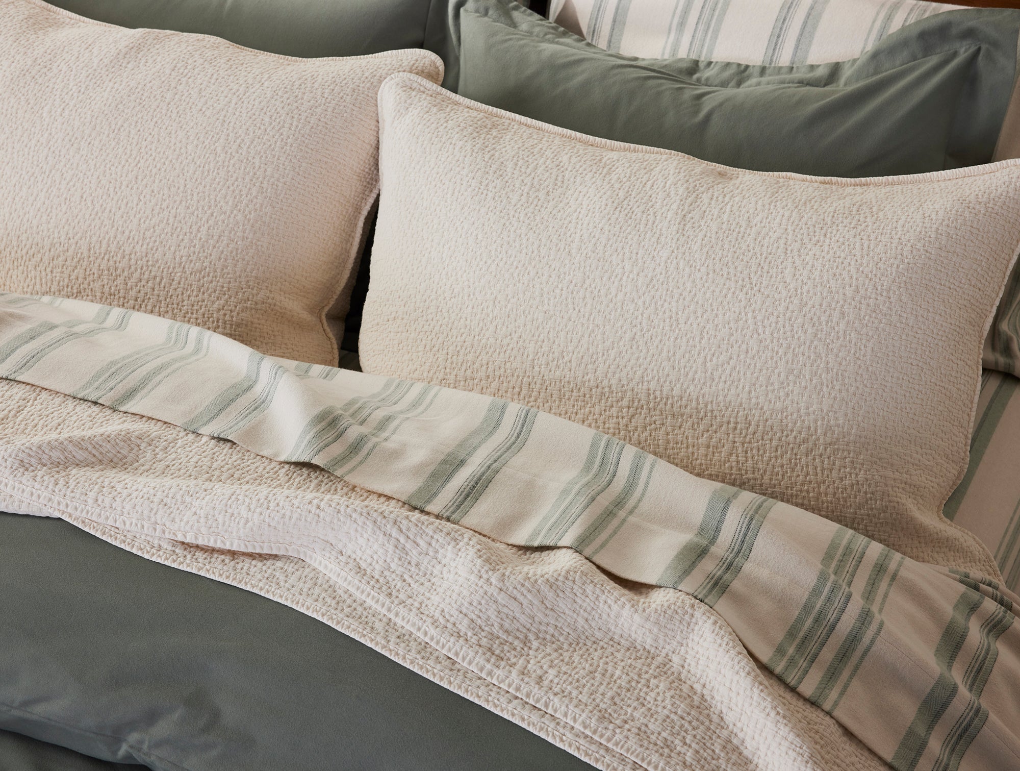 Cascade Organic Matelasse Sham - Coyuchi 
