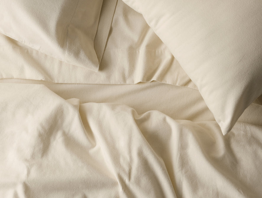 Cloud Brushed™ Organic Flannel Bedding Set in Queen | Undyed