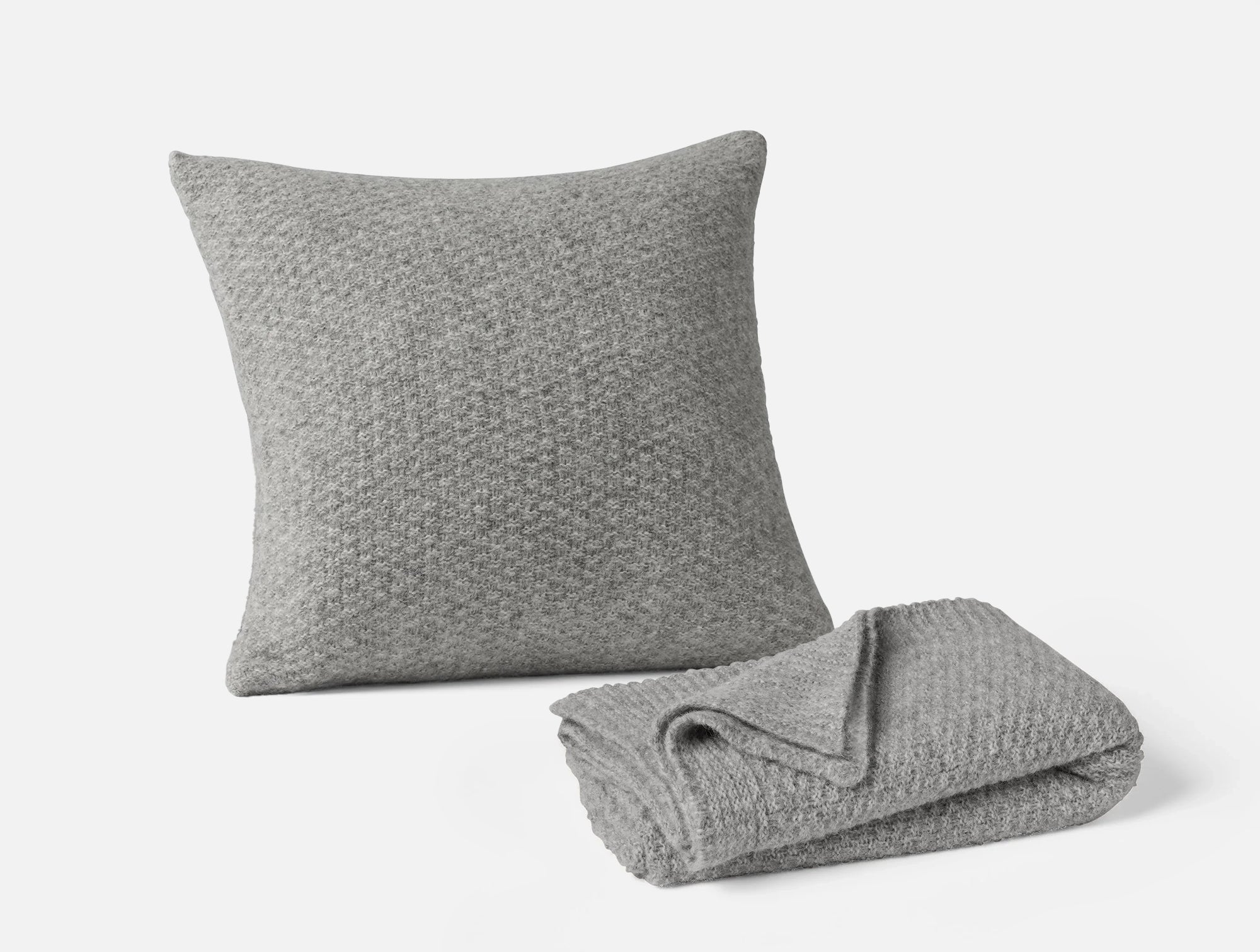 Cordillera Alpaca Cotton Knit Throw + Decorative Pillow Set