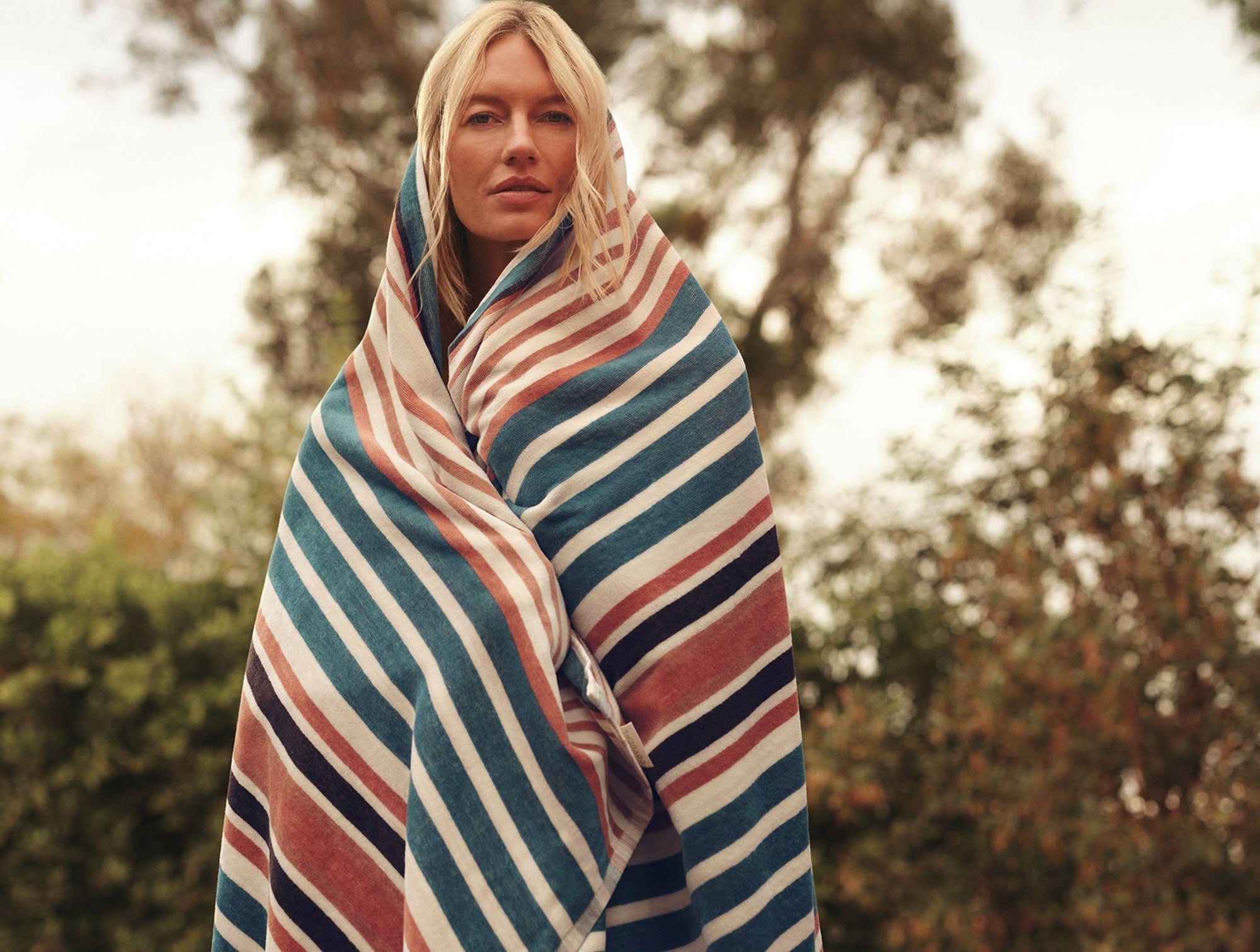 Dawn Stripe Organic Beach Towel - Coyuchi 