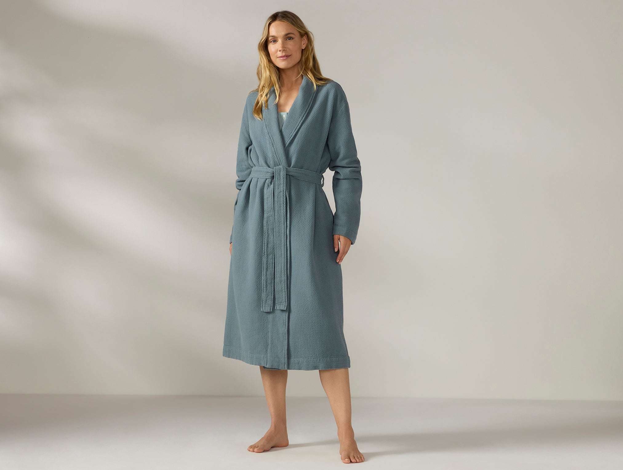 Women's Adriatic Organic Robe in color River size Small