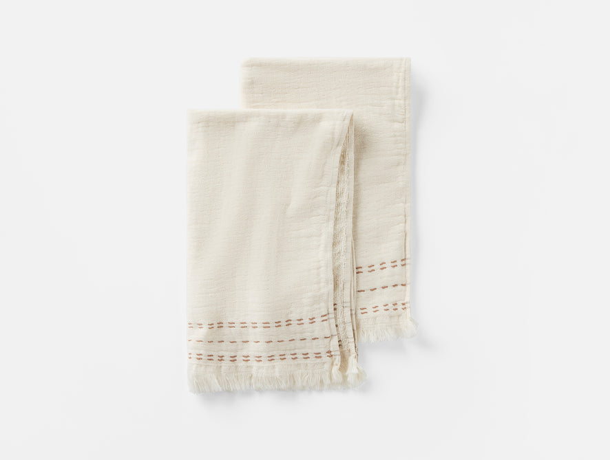 Alder Organic Hand Towel, Set of 2 | Undyed w/Praline