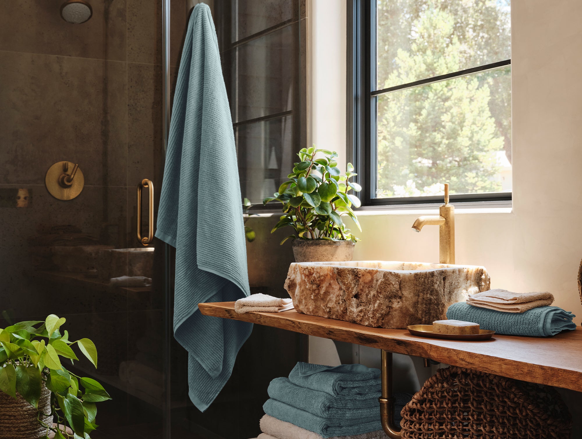 ドゥロワー　超美品　リネン（麻）100％　アウトシーム Temescal Organic Towels – Coyuchi