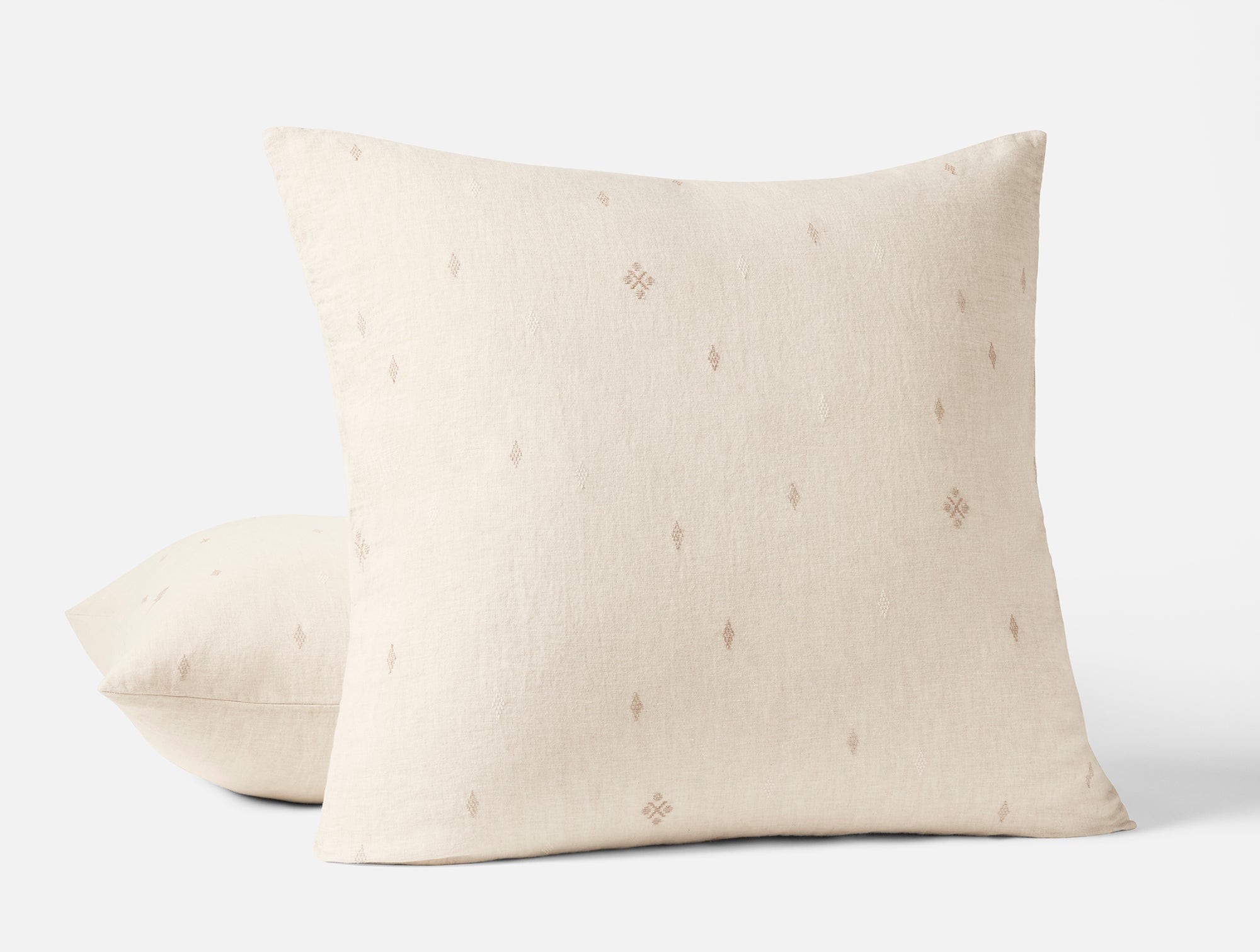 Cambria Embroidered Organic Linen Sham