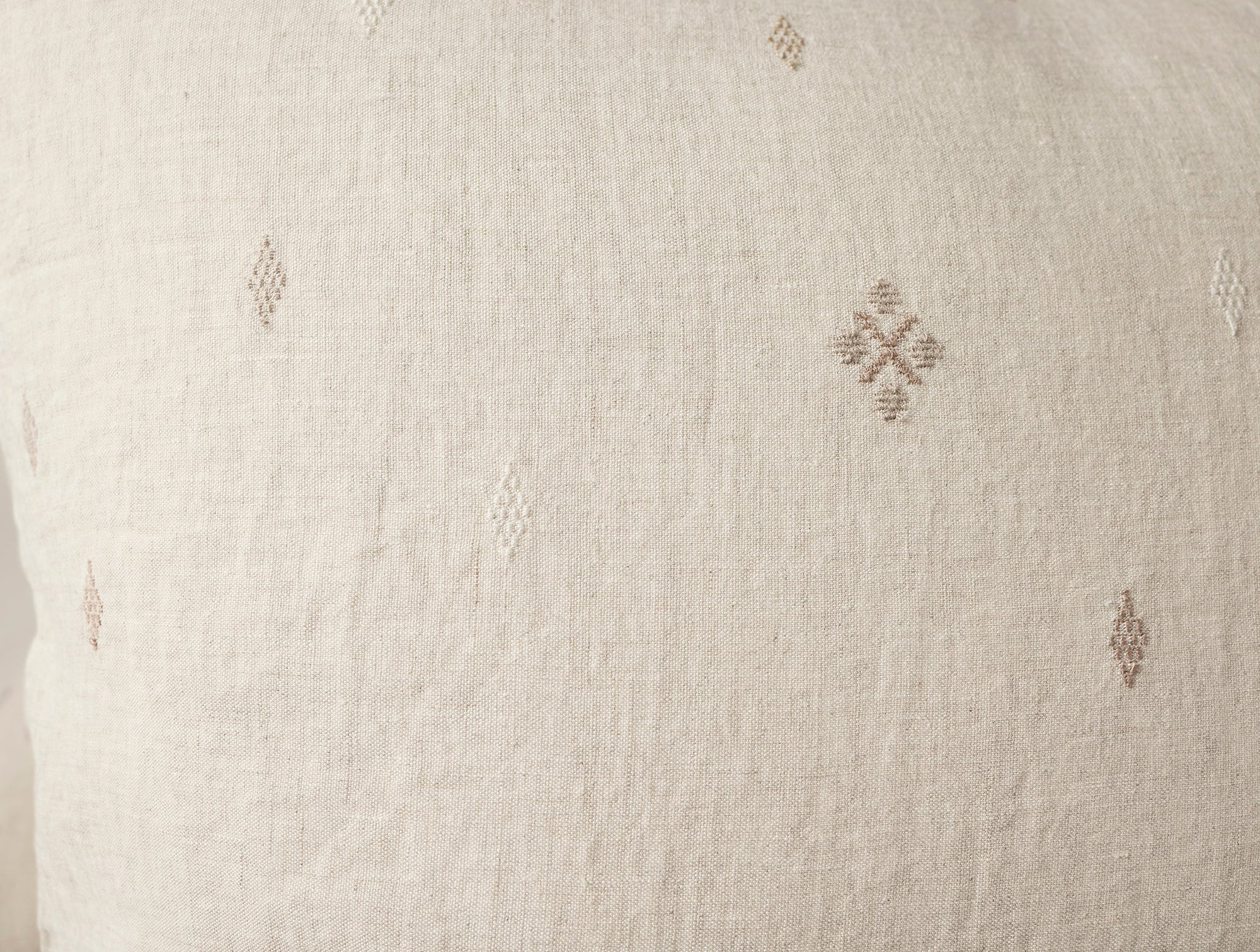 Cambria Embroidered Organic Linen Swatch