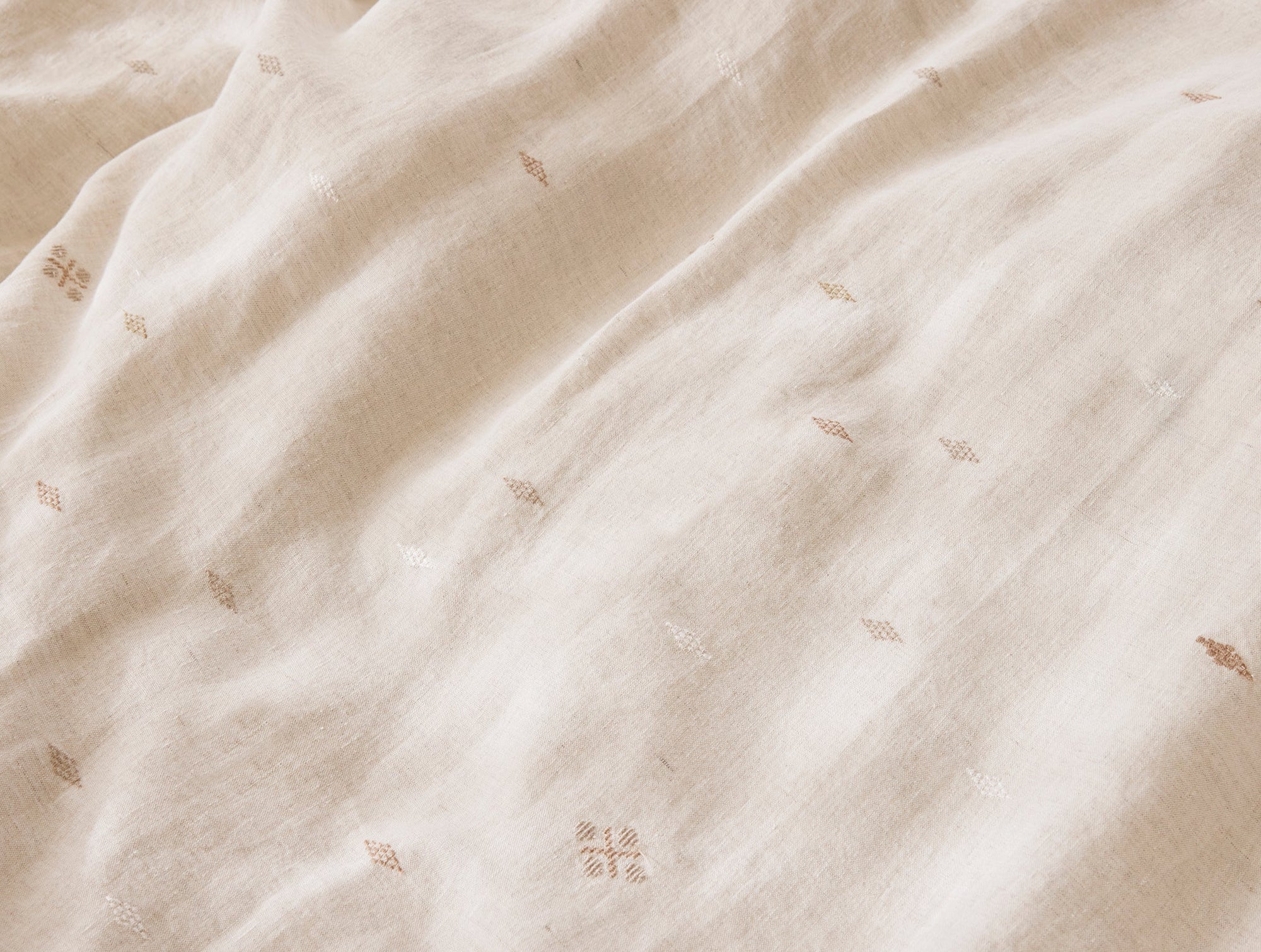 Cambria Embroidered Organic Linen Duvet Set