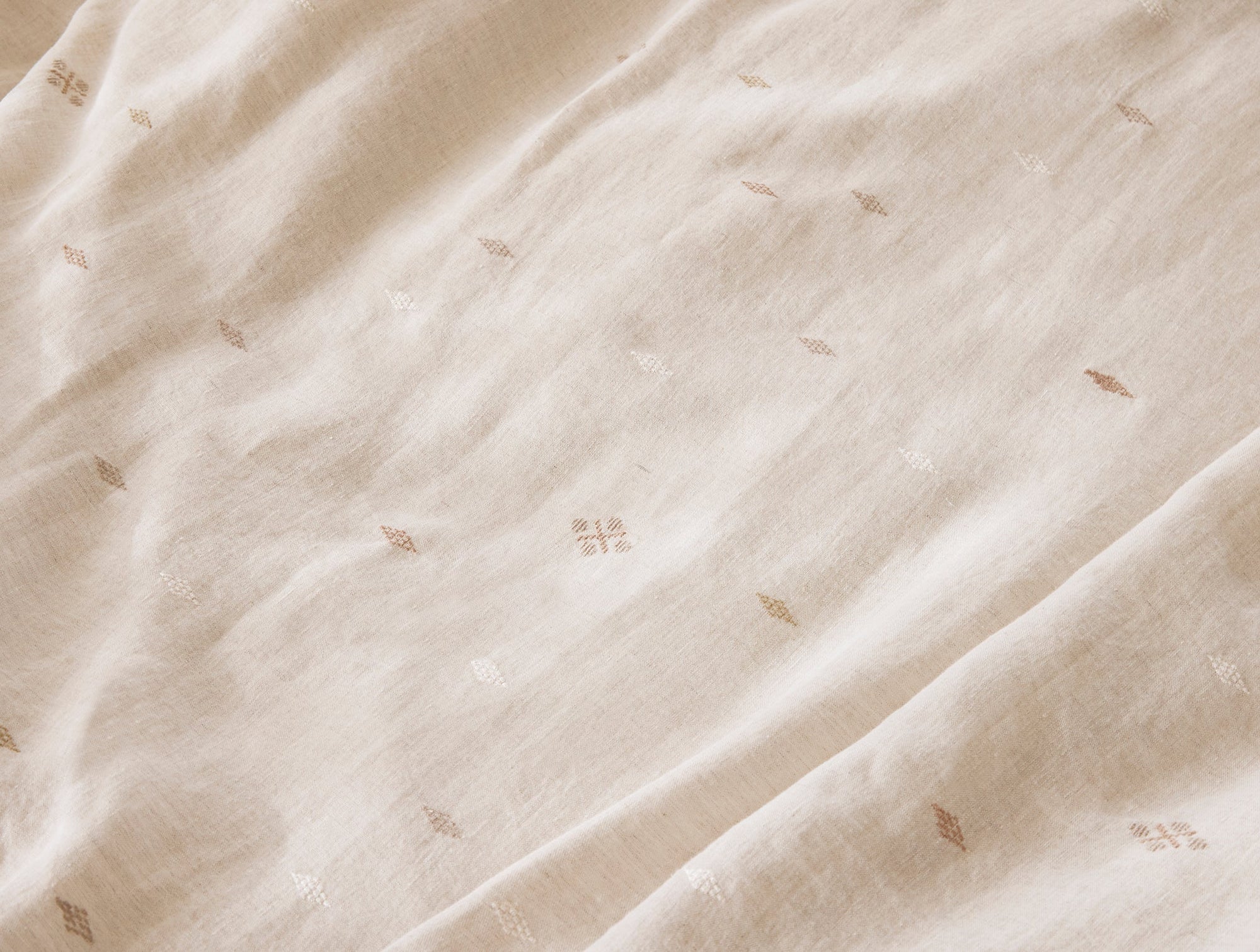 Cambria Embroidered Organic Linen Swatch