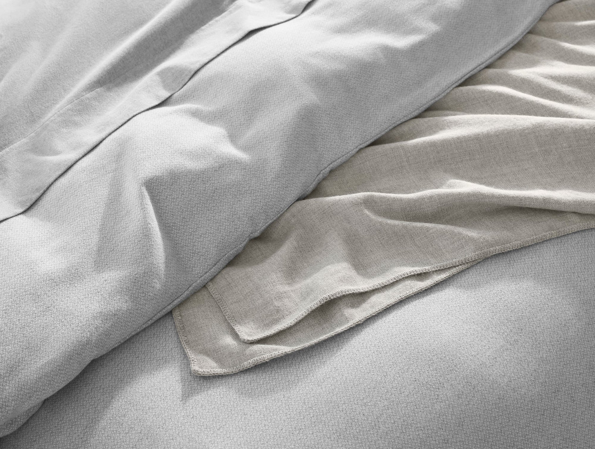 Cloud Brushed™ Organic Flannel Heather Texture Duvet Cover