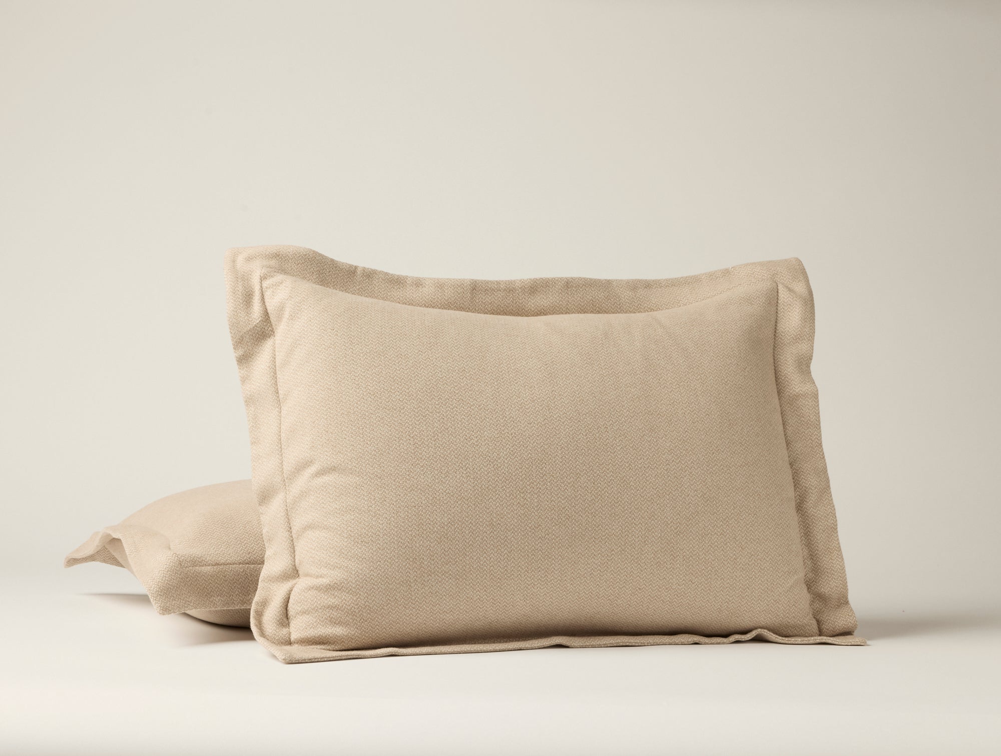 Cloud Brushed Organic Flannel Heather Texture Shams 