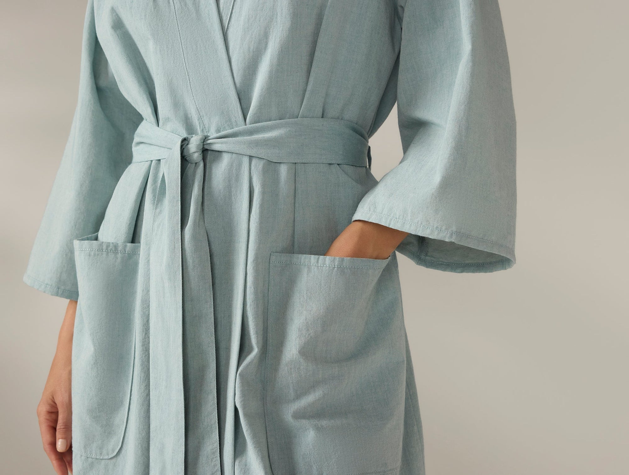 organic cotton dressing gown Pure Fiber Organic Cotton Knitted Duster Robe Ivory Large/X-Large