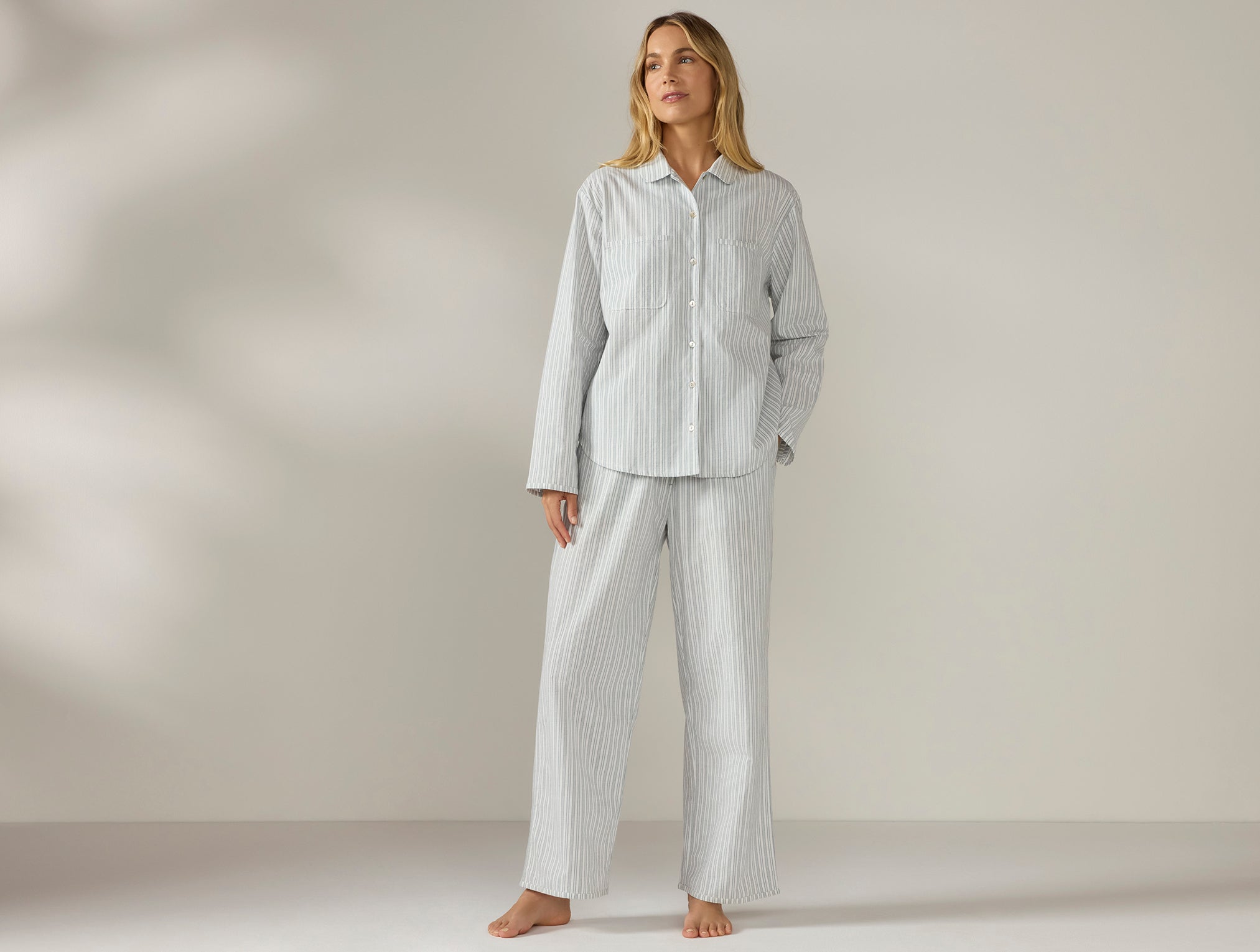 Women s Isla Organic Cotton Long Sleeve Pajama Set Coyuchi