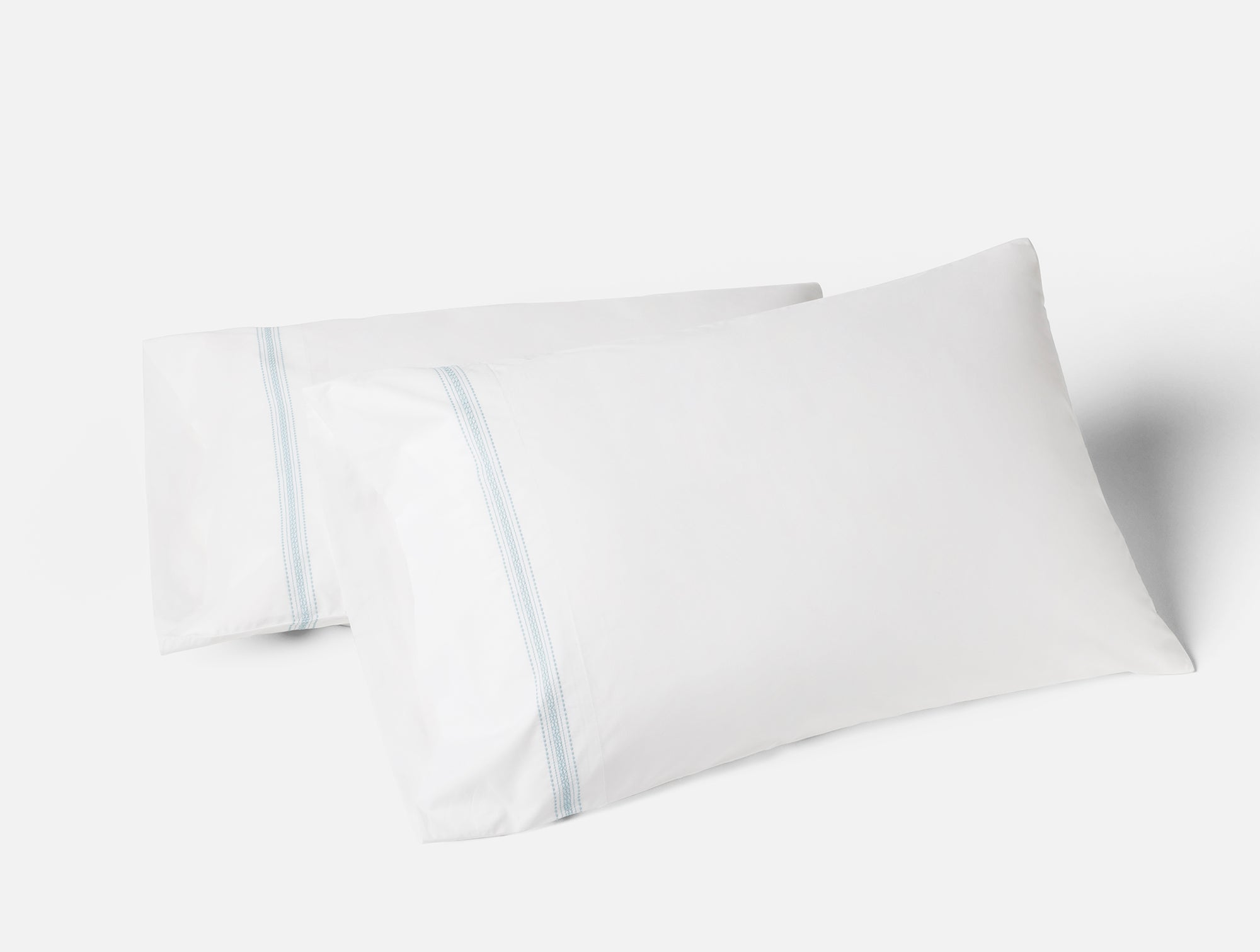 Landscape Embroidered Organic Pillowcases - Coyuchi 