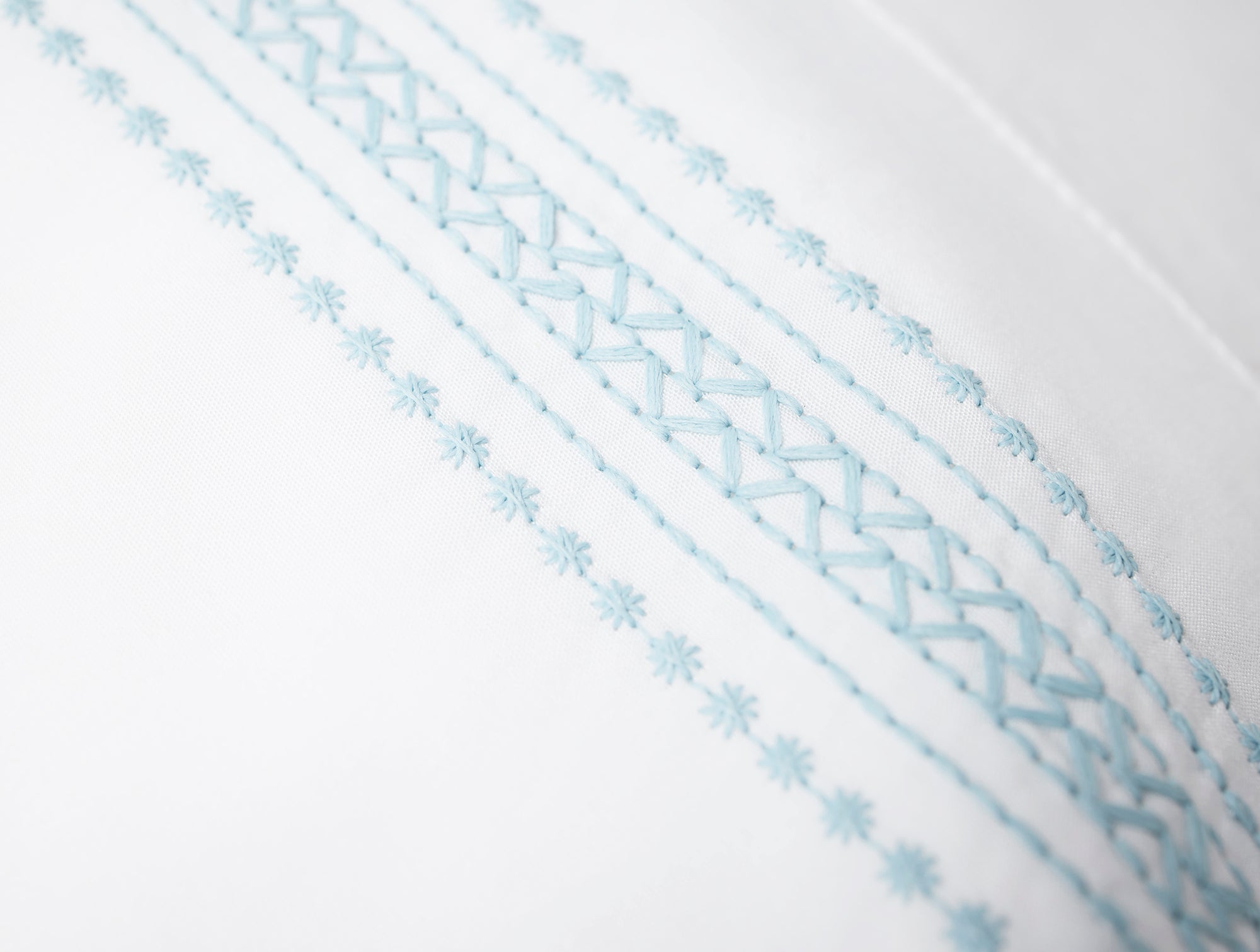 Landscape Embroidered Organic Pillowcases - Coyuchi 