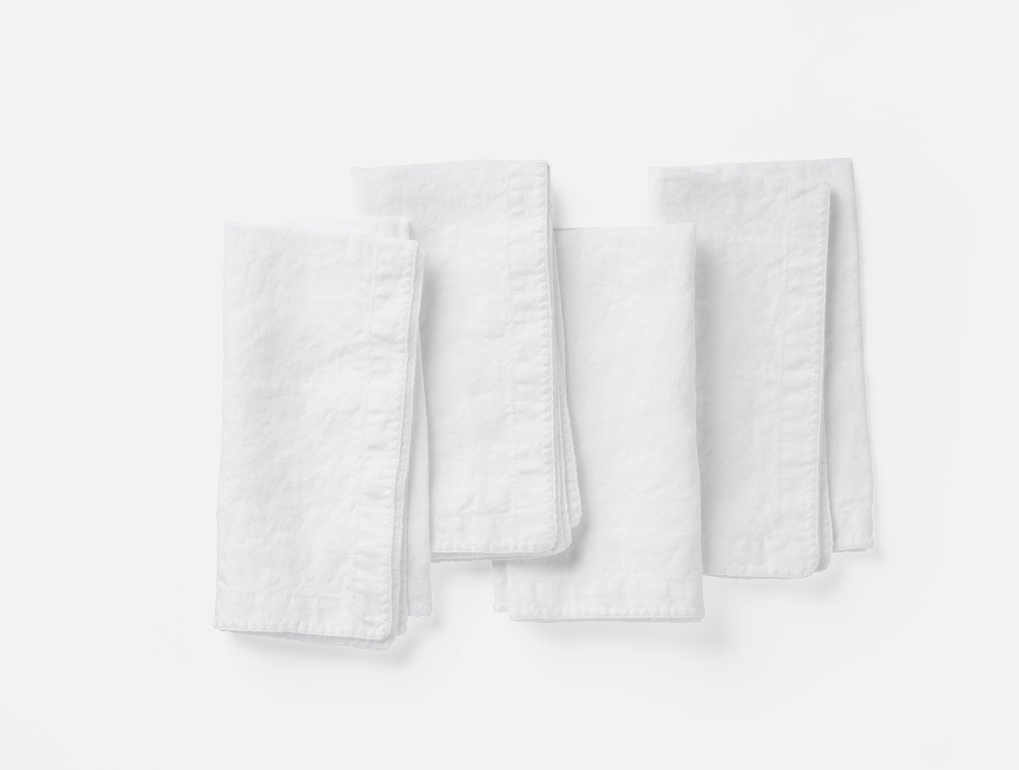 Olivos Embroidered Organic Linen Napkins 