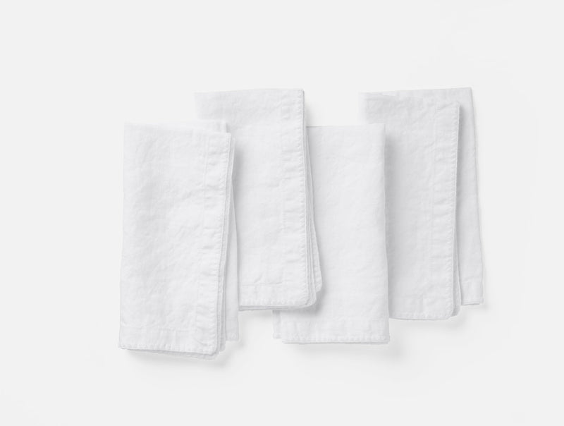 Olivos Embroidered Organic Linen Napkins