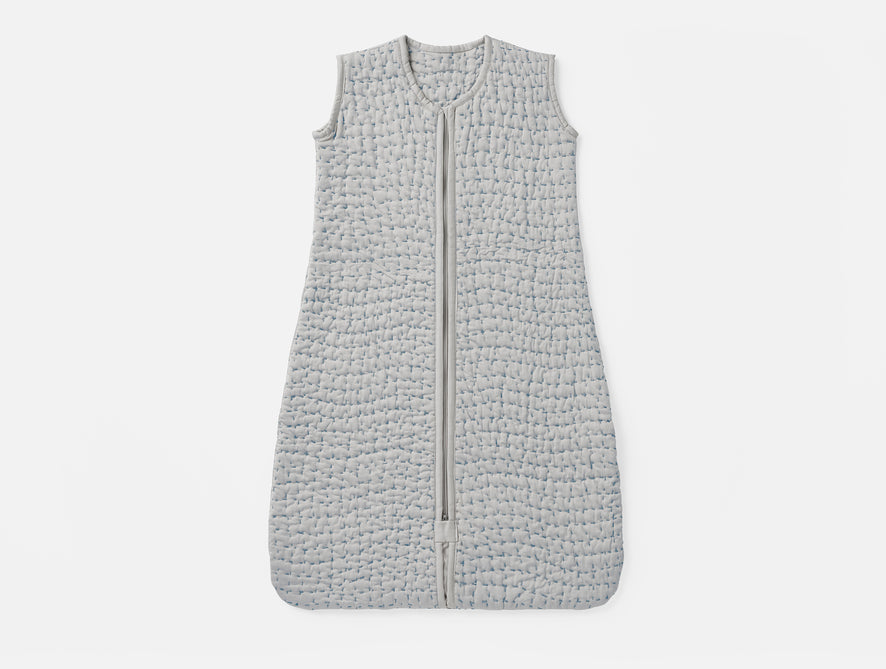 Pebble Handstitched Organic Snuggle Sack | Pale Gray w/Cools