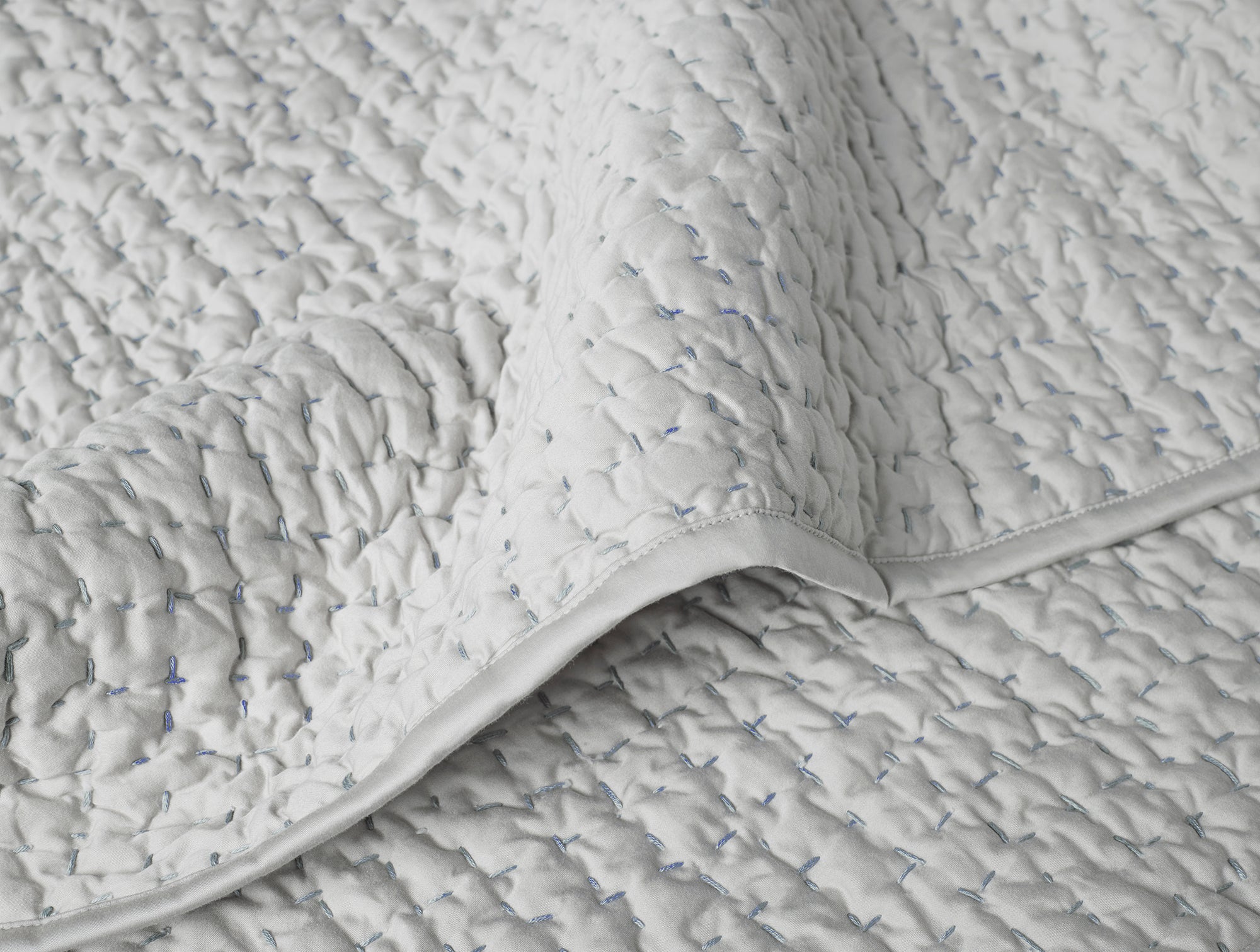 Pebbled Handstitched Organic Toddler Quilt 