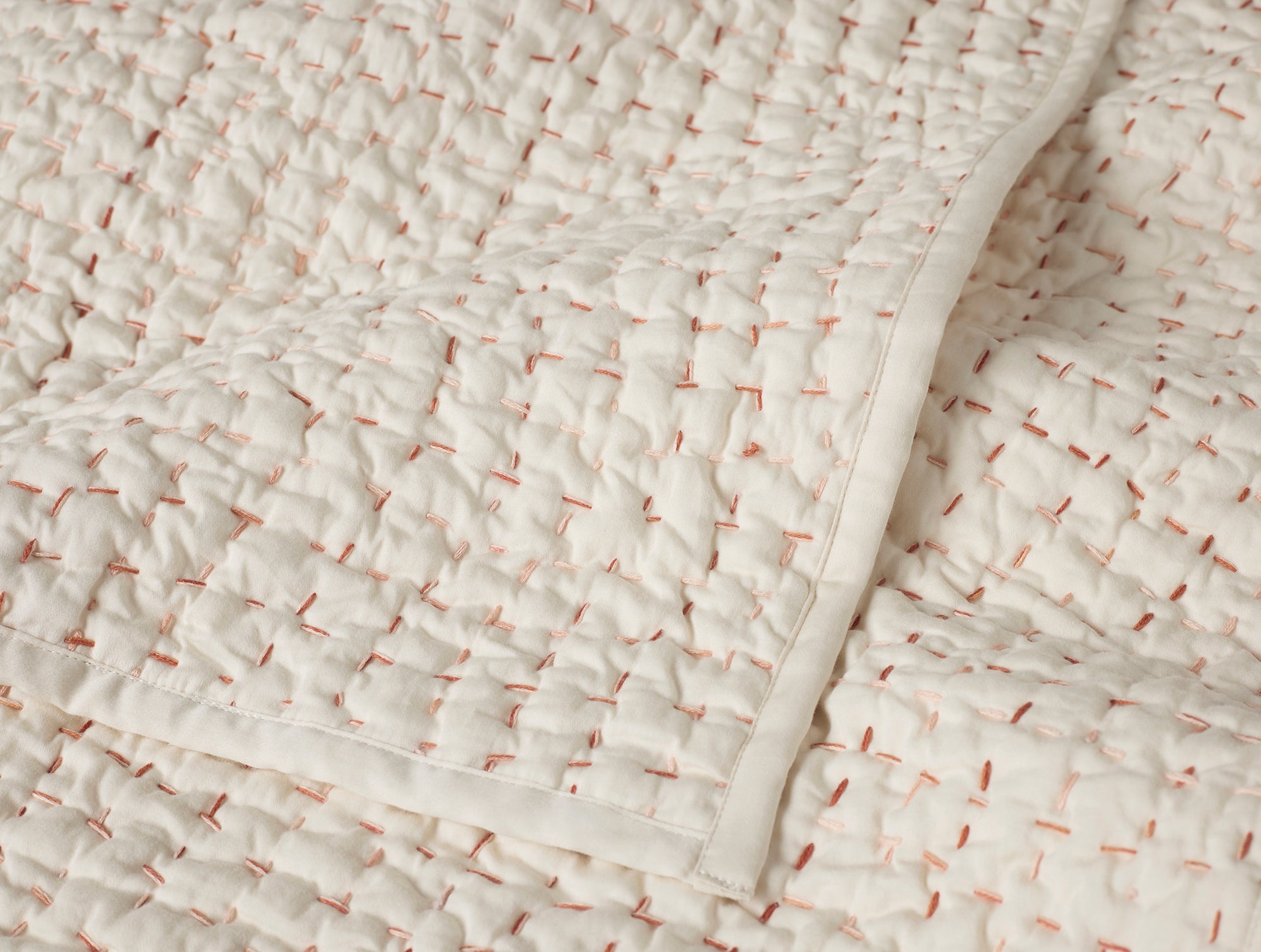 Pebbled Handstitched Organic Toddler Quilt 