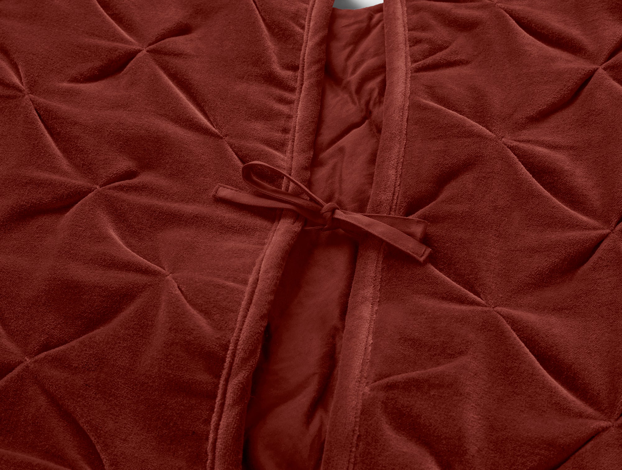 Velvet Tufted Organic Tree Skirt 