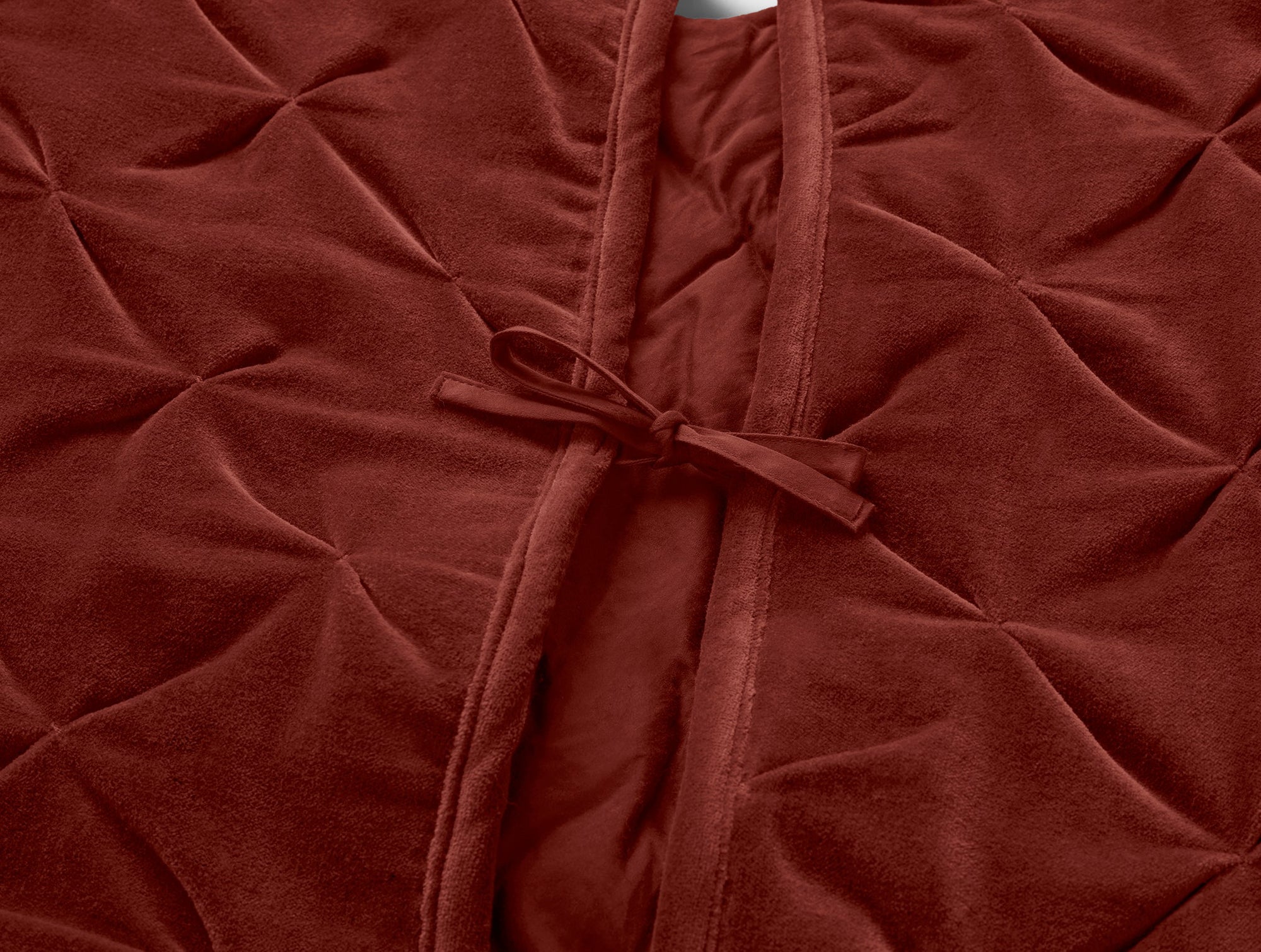 Velvet Tufted Organic Tree Skirt 