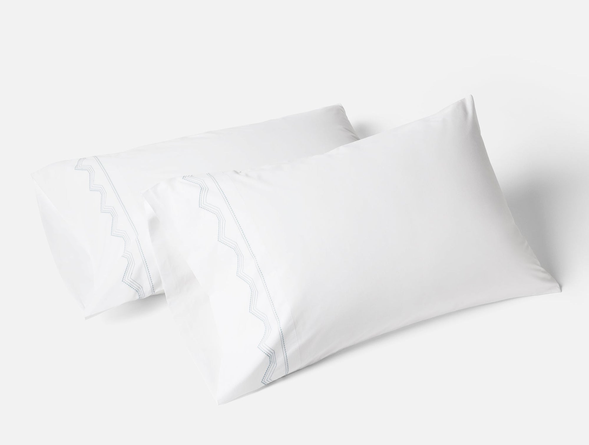 Vista Embroidered Organic Pillowcases - Coyuchi 