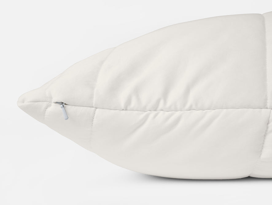 Washable Wool Filled Pillow Protector | Soft White