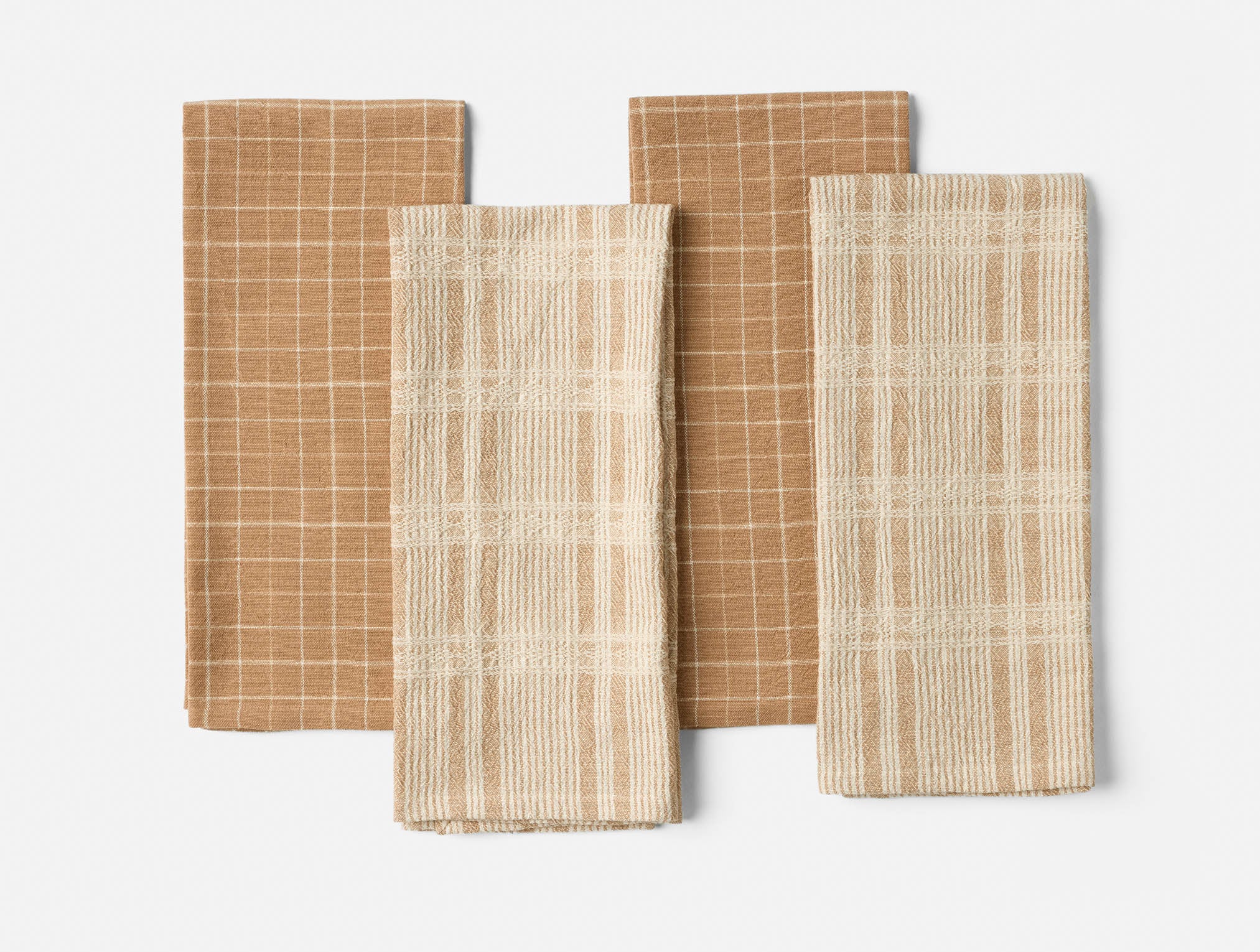 Clarendon Organic Kitchen Towels Ginger Set of 4