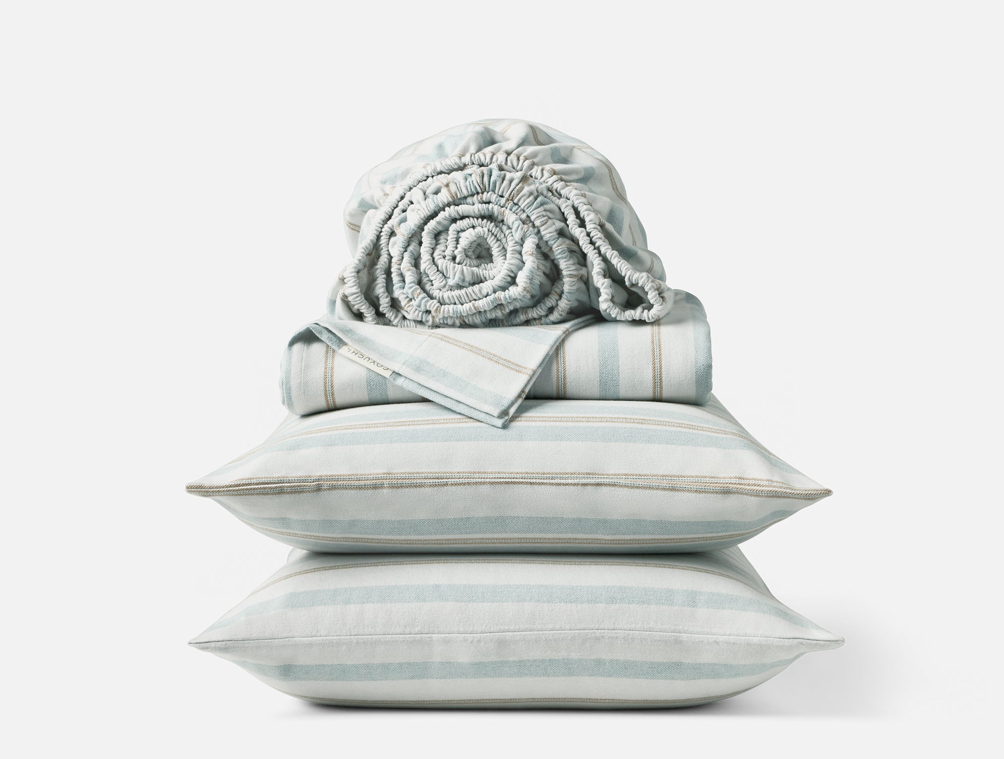 Coyuchi Cloud Brushed Flannel Sheet Set - Thumbnail 3