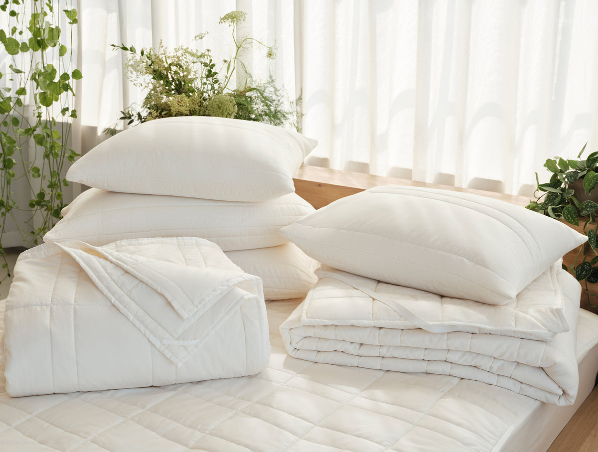 Washable Wool Filled Mattress Topper - Renewed