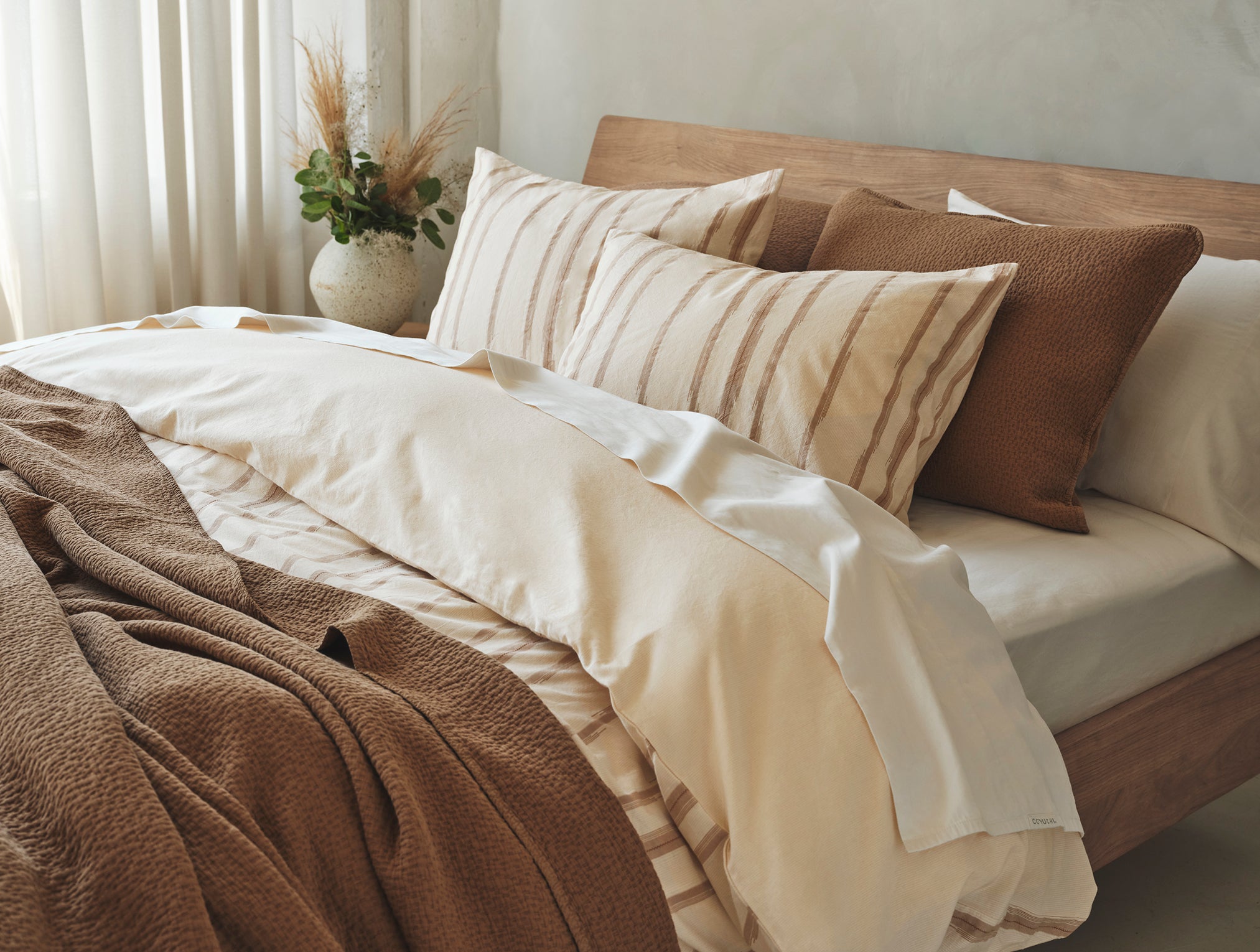 Camellia Organic Print Duvet Cover | Coyuchi Camellia Organic Print Duvet Cover | Coyuchi