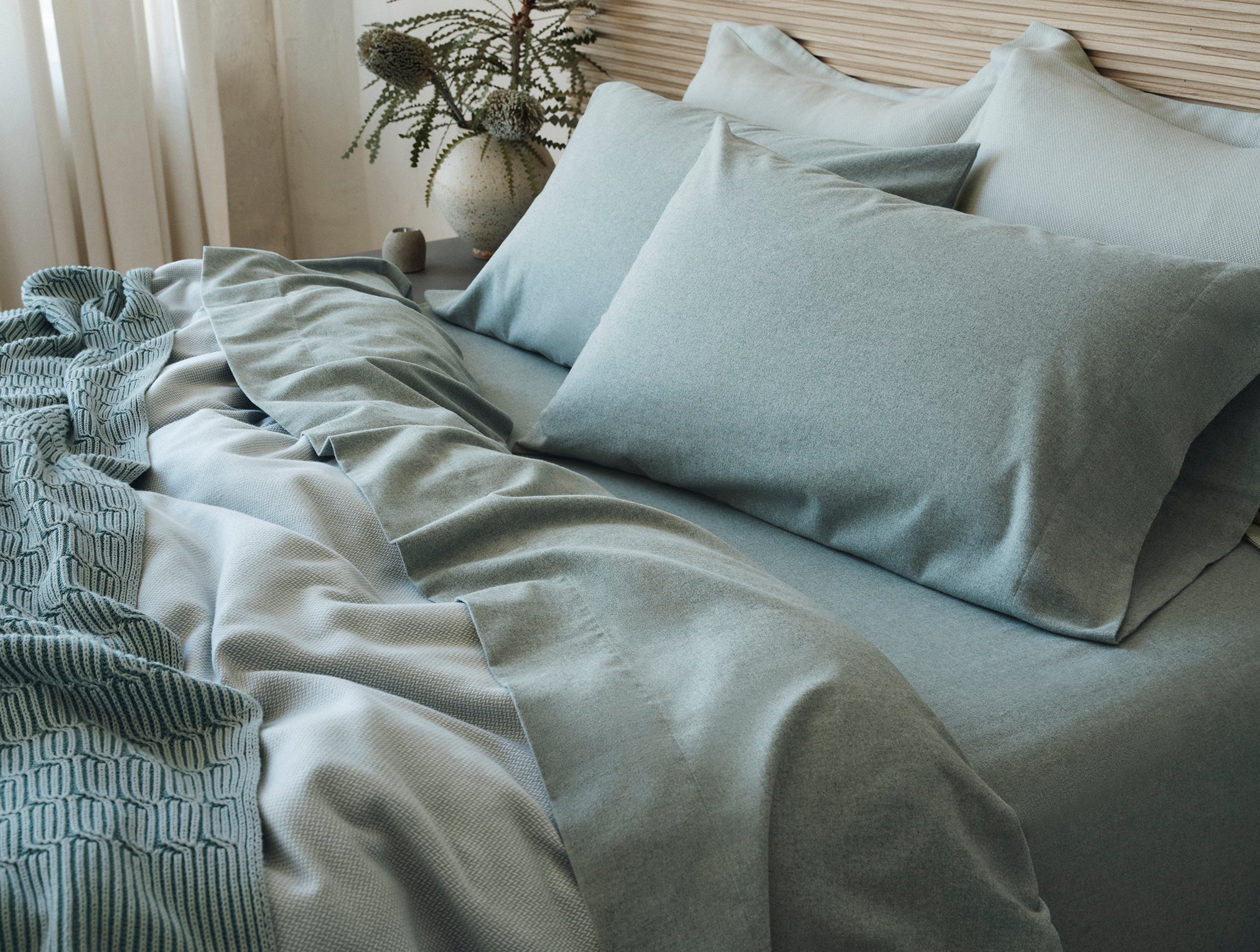 Coyuchi Cloud Brushed Flannel Pillowcases