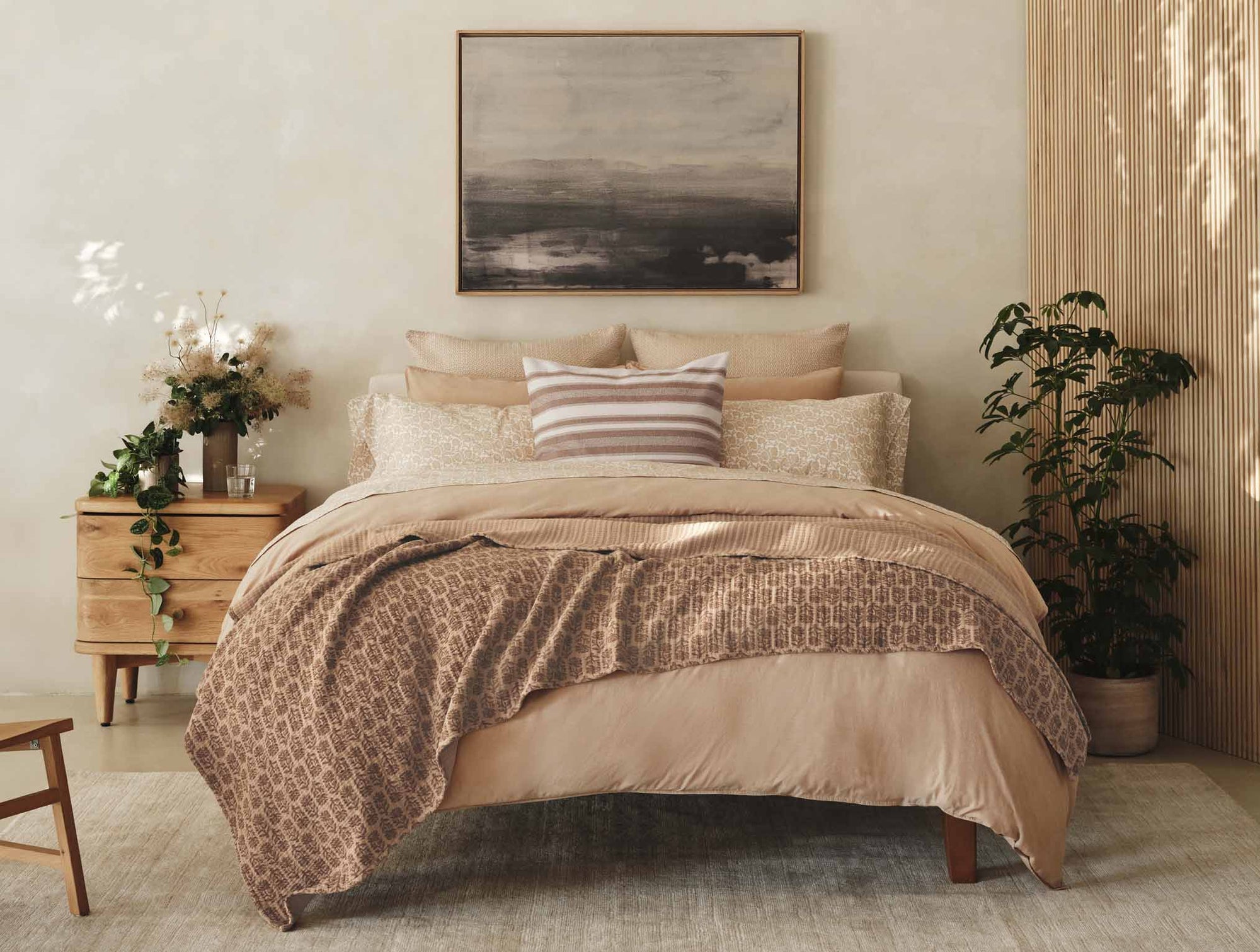 Organic Print Percale Sheet Set